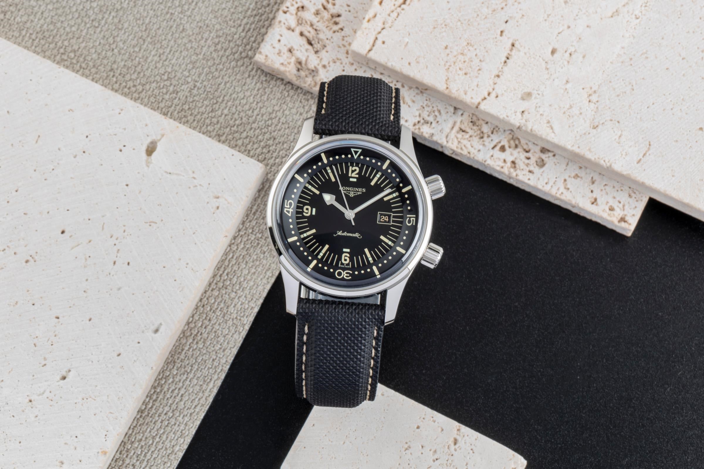 Longines Legend Diver Stahl Automatik Herrenuhr Ref. L3.374.4.50.0 B&P NP 2550 € [2506068]