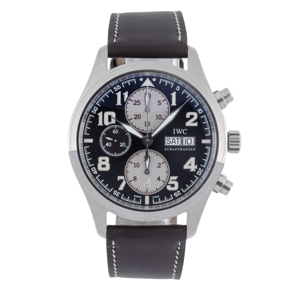 IWC Fliegerchronograph chronographe acier automatique montre pour hommes IW371709 LP: 7800EUR Limited  [2506081]