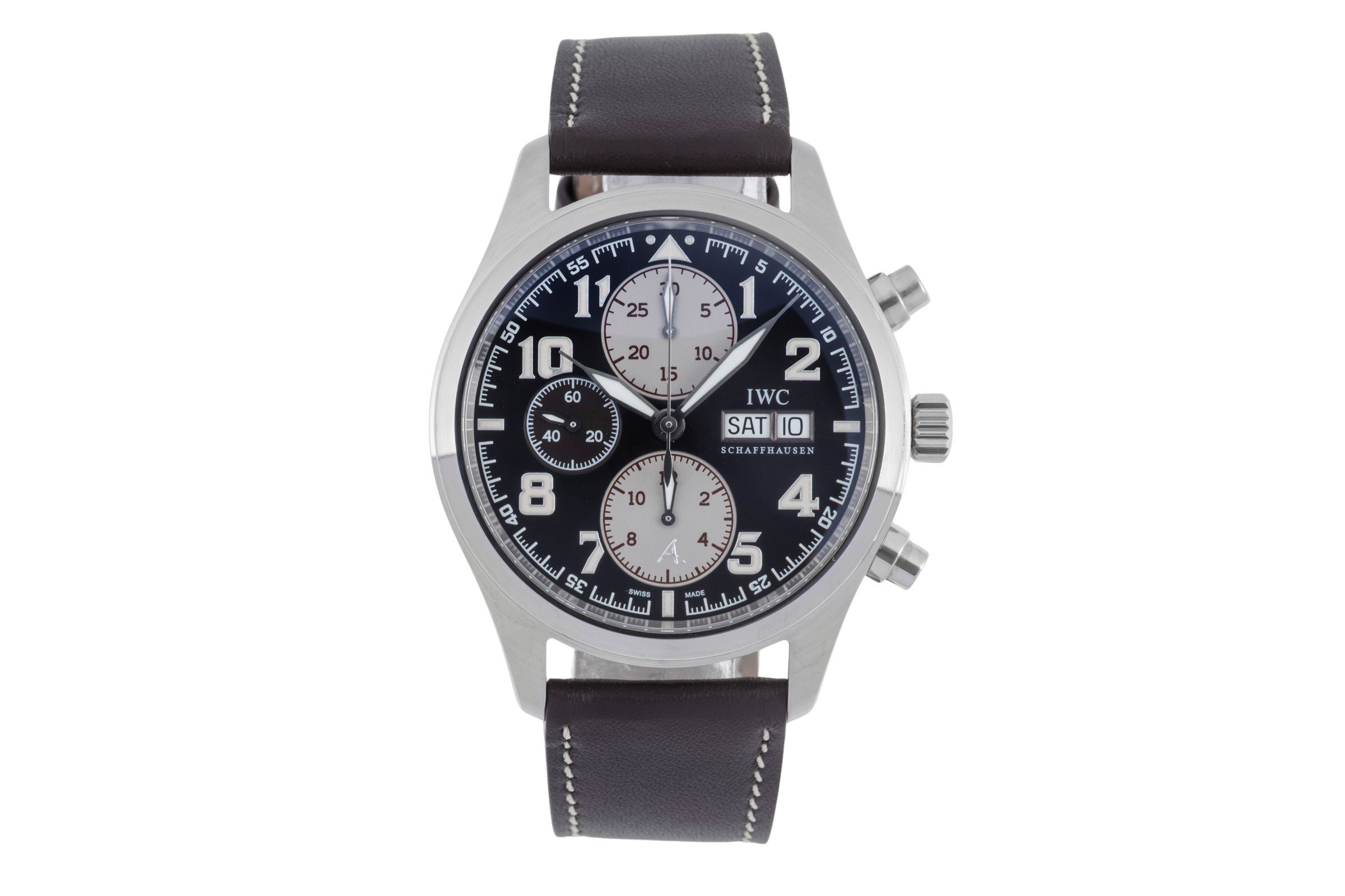 IWC Fliegerchronograph chronographe acier automatique montre pour hommes IW371709 LP: 7800EUR Limited  [2506081]