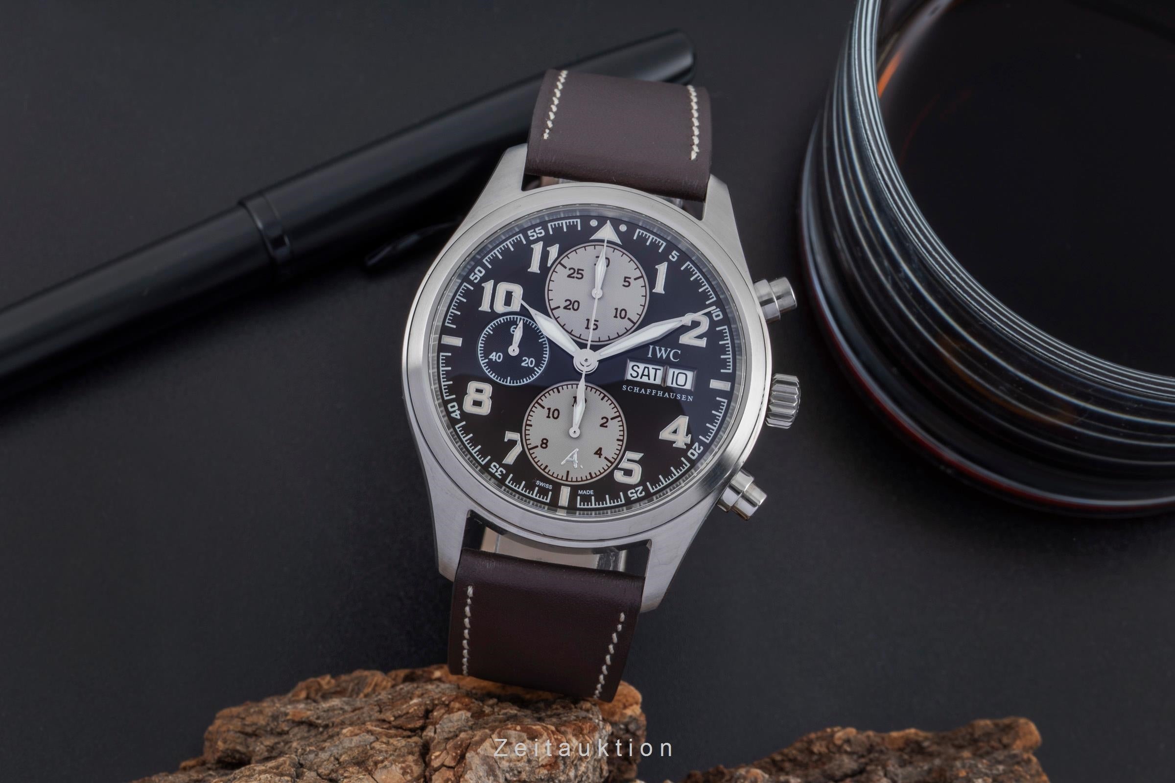 IWC Fliegerchronograph chronographe acier automatique montre pour hommes IW371709 LP: 7800EUR Limited  [2506081]