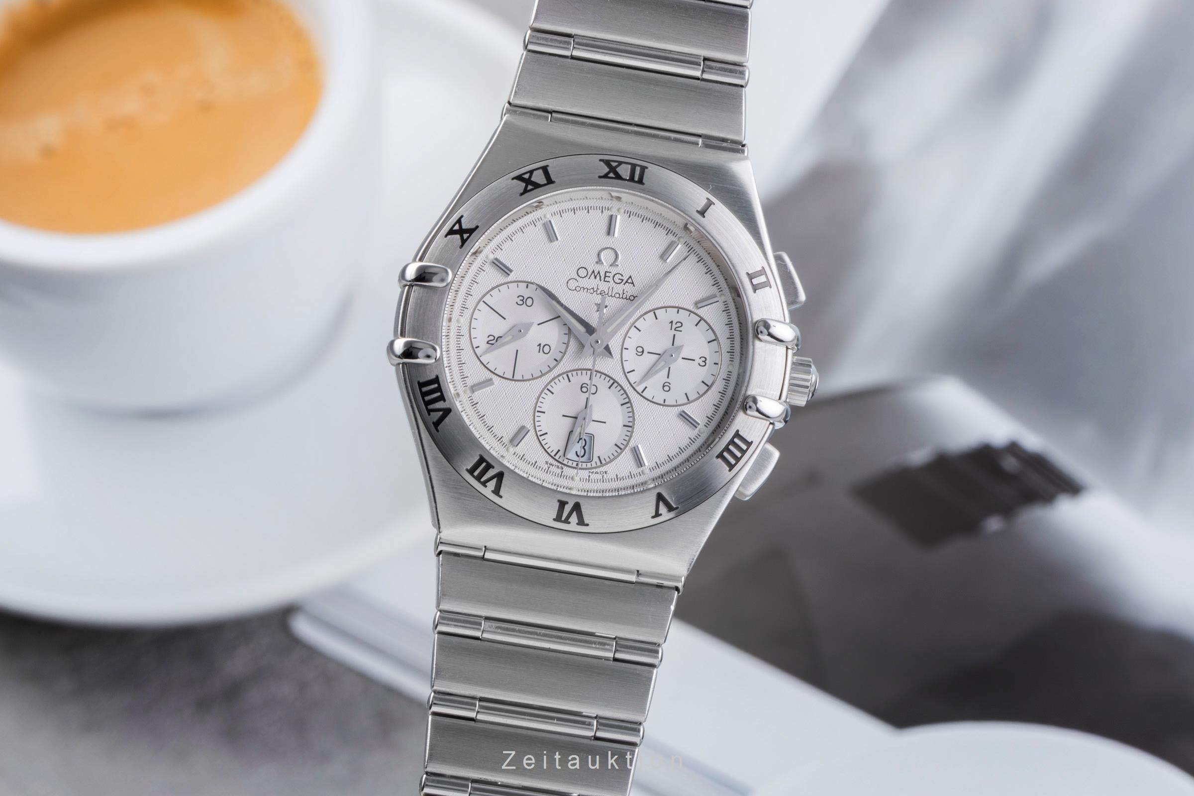 Omega Constellation chronograph steel quartz men's watch 1542.30.00  [2506094]
