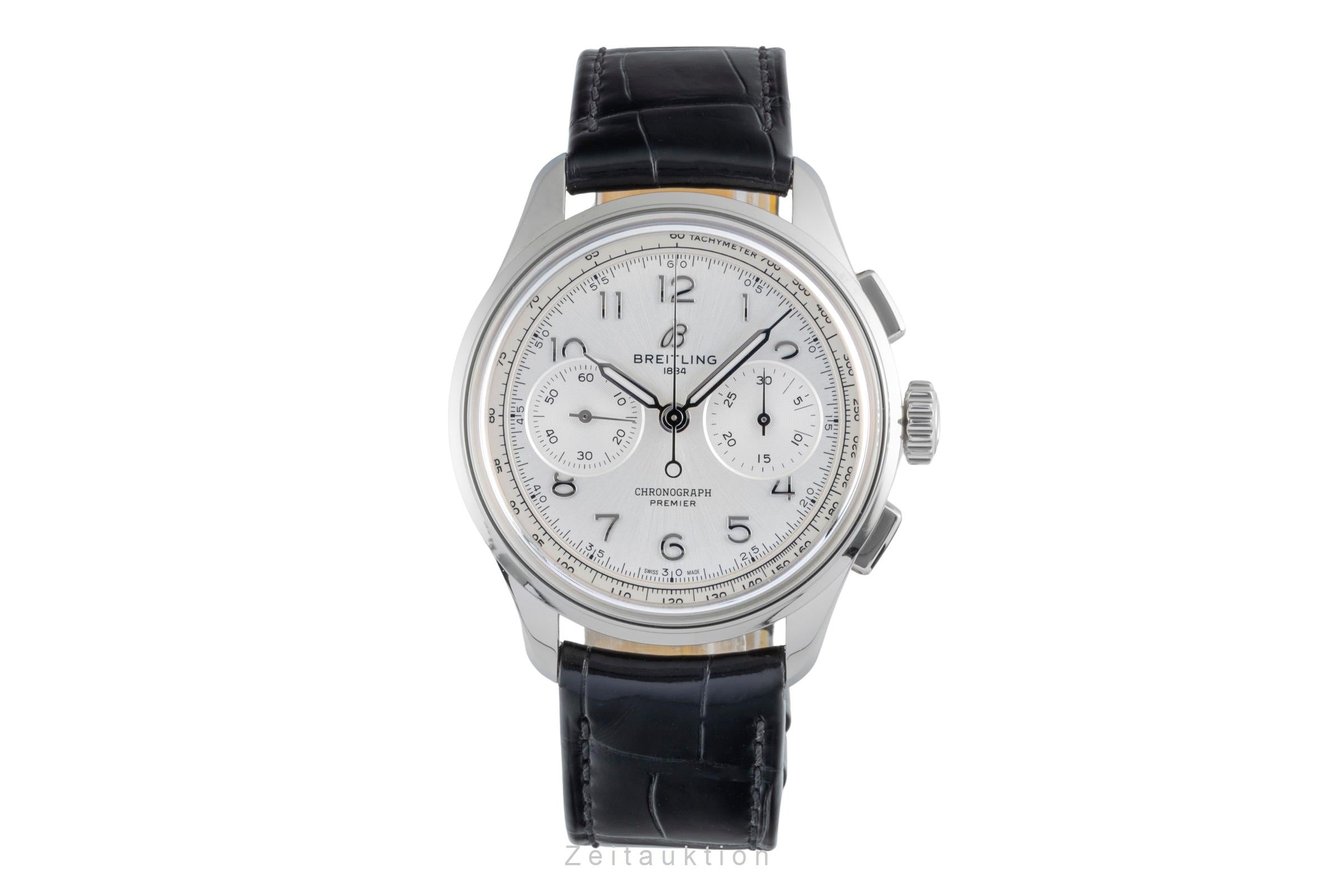 Breitling Premier cronografo acciaio carica manuale orologio da uomo AB0930  [2506100]