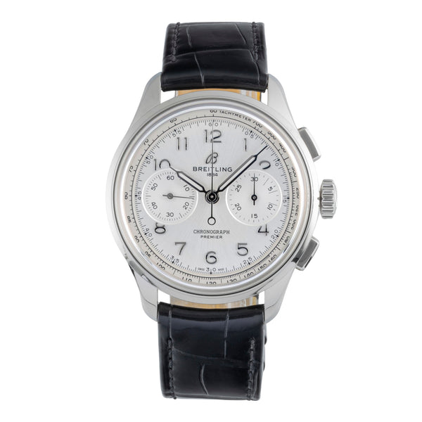 Breitling Premier cronografo acciaio carica manuale orologio da uomo AB0930  [2506100]
