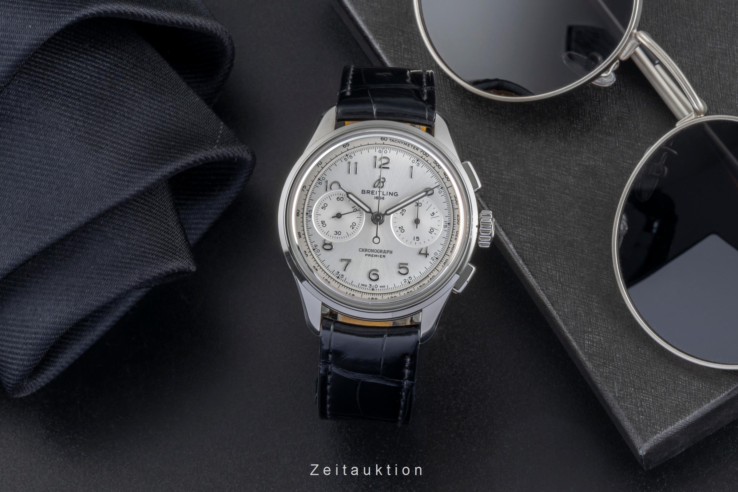 Breitling Premier cronografo acciaio carica manuale orologio da uomo AB0930  [2506100]