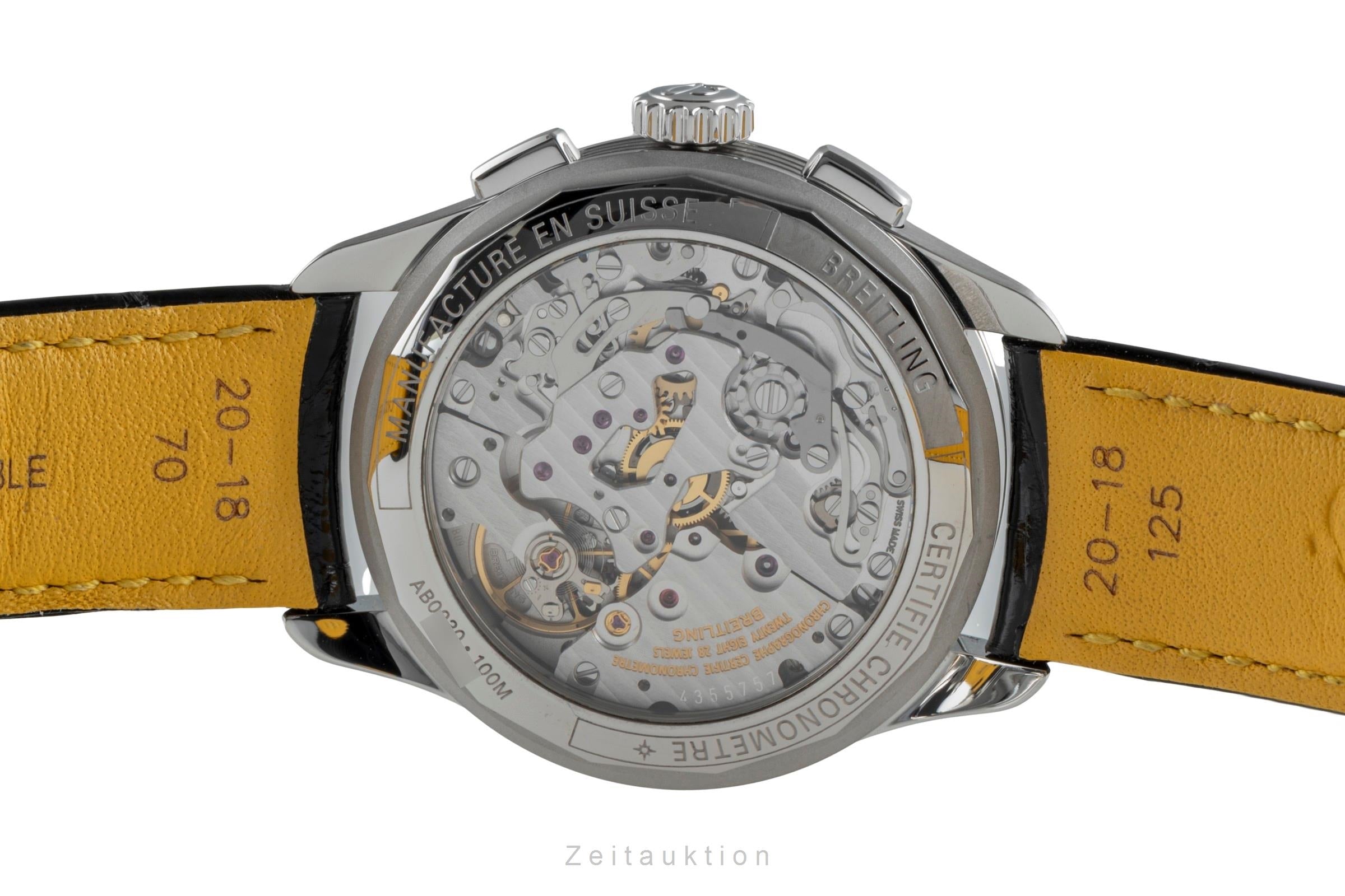 Breitling Premier cronografo acciaio carica manuale orologio da uomo AB0930  [2506100]