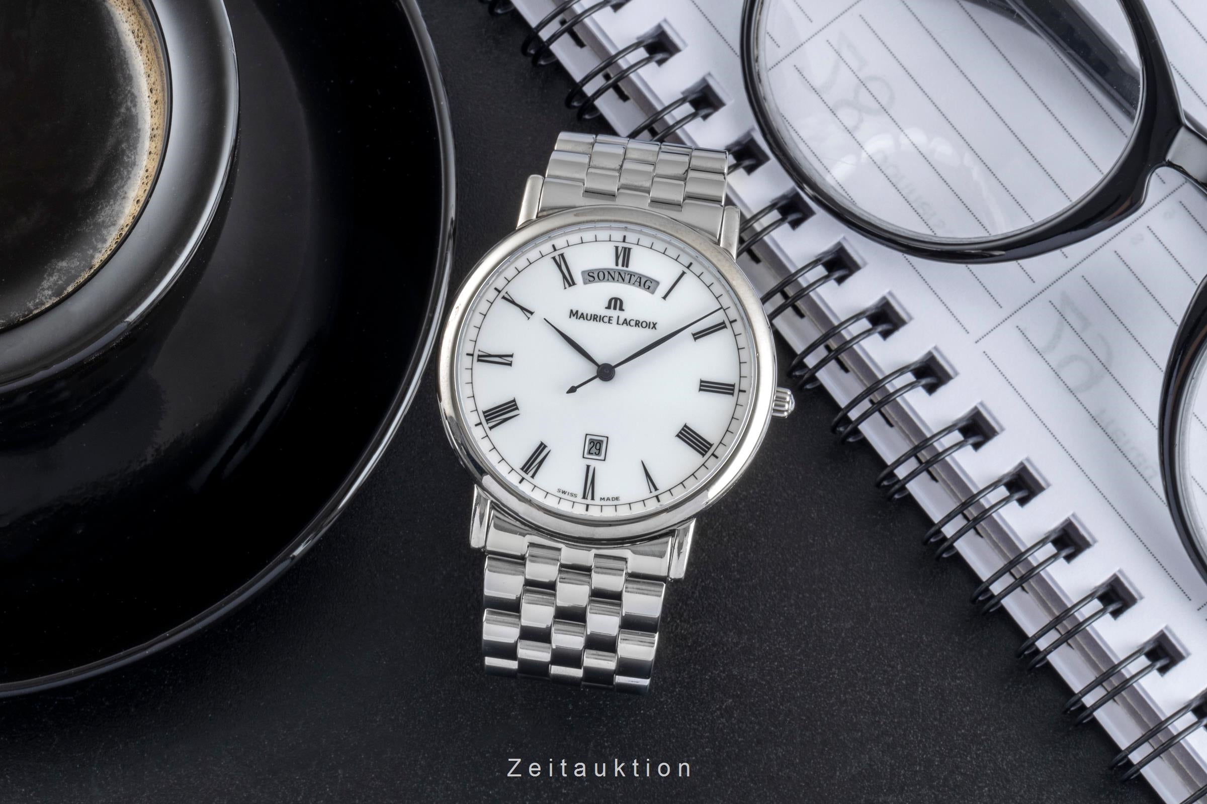 Maurice Lacroix Les Classiques Stahl Quarz Herrenuhr Ref. 96856  [2506101]