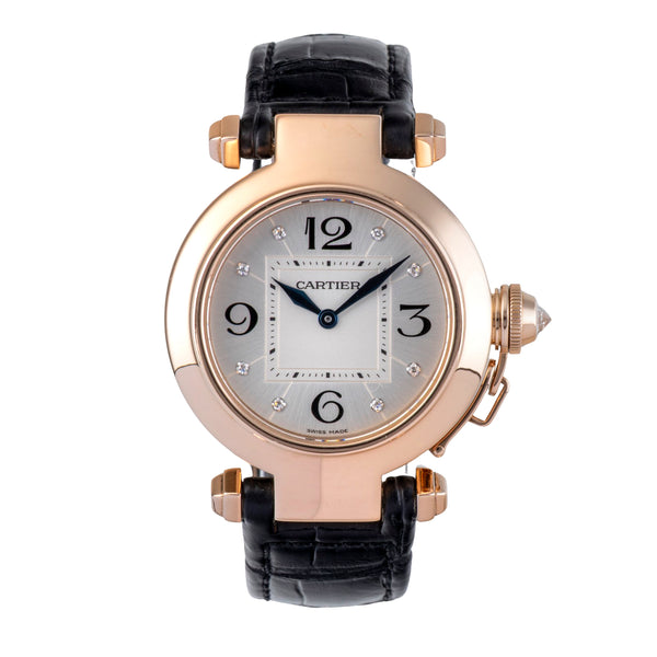 Cartier Pasha 18k (0,750) Rotgold Diamonds Quarz Damenuhr Ref. WJ11913G  [2506107]