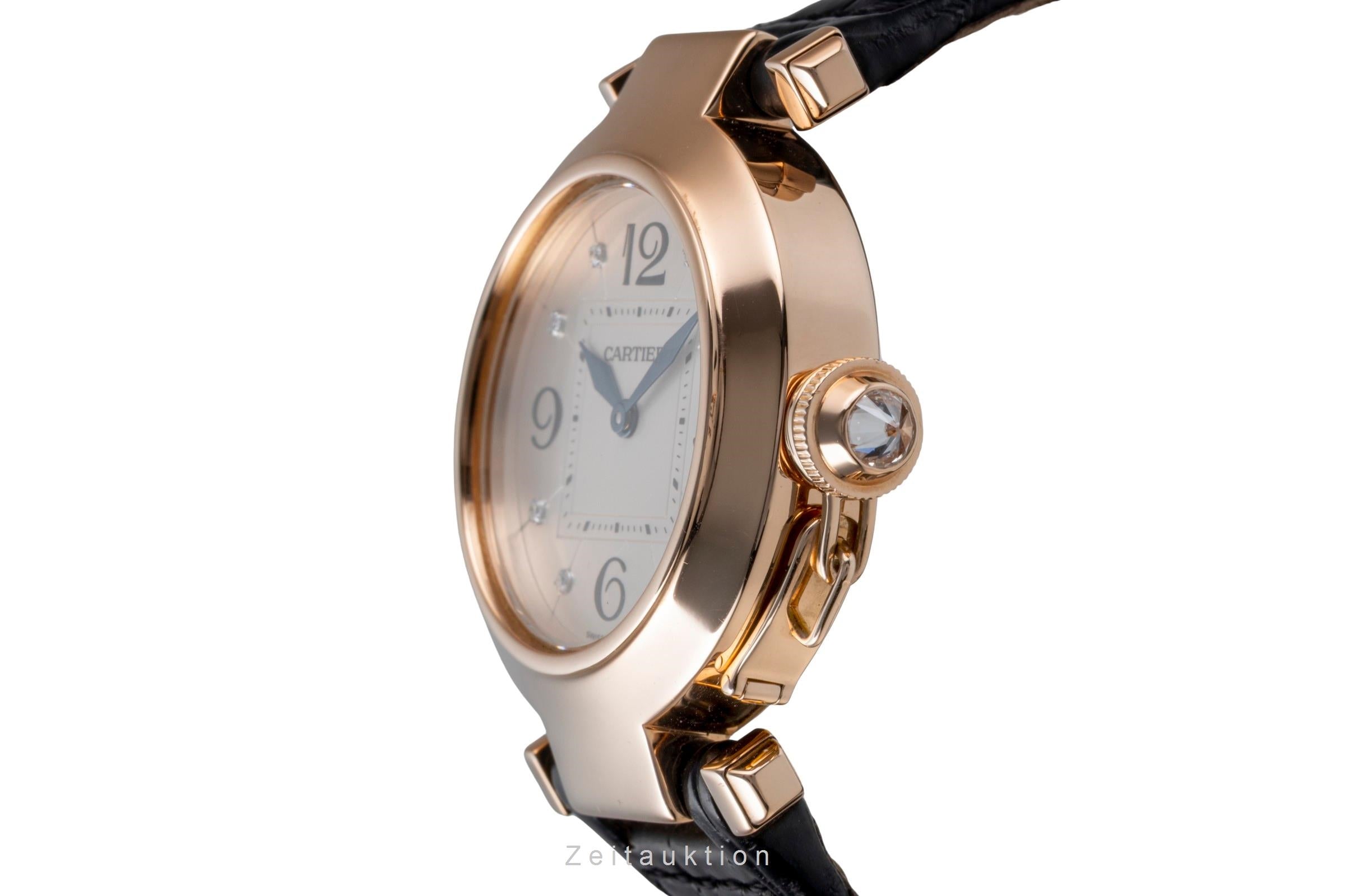 Cartier Pasha 18k (0,750) Rotgold Diamonds Quarz Damenuhr Ref. WJ11913G  [2506107]