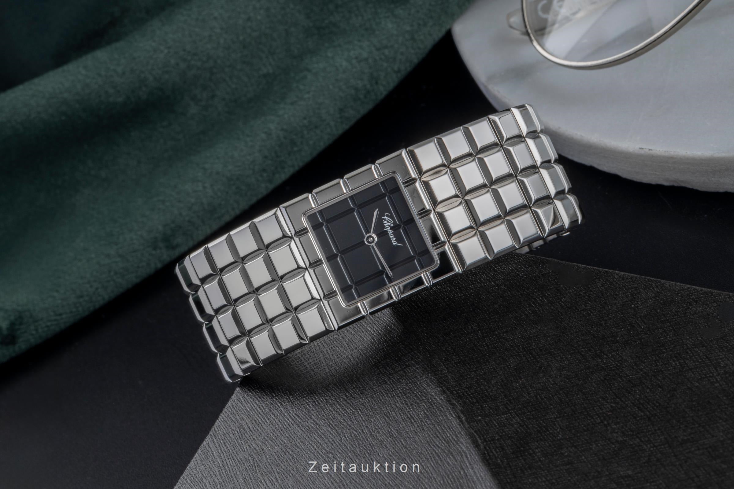 Chopard Ice Cube Black Dial Edelstahl Quarz Damenuhr Ref. 11/8898  [2506109]