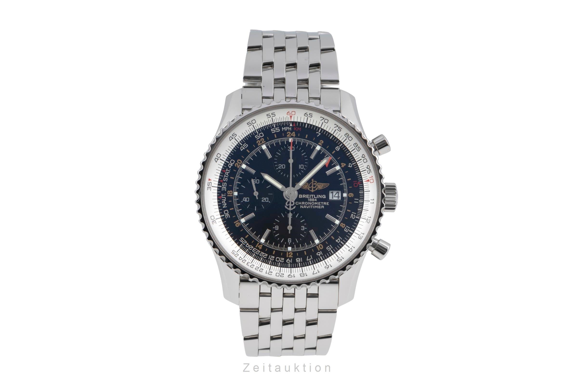 Breitling Navitimer World cronografo acciaio automatismo orologio da uomo A24322 LP: 9850EUR  [2506118]