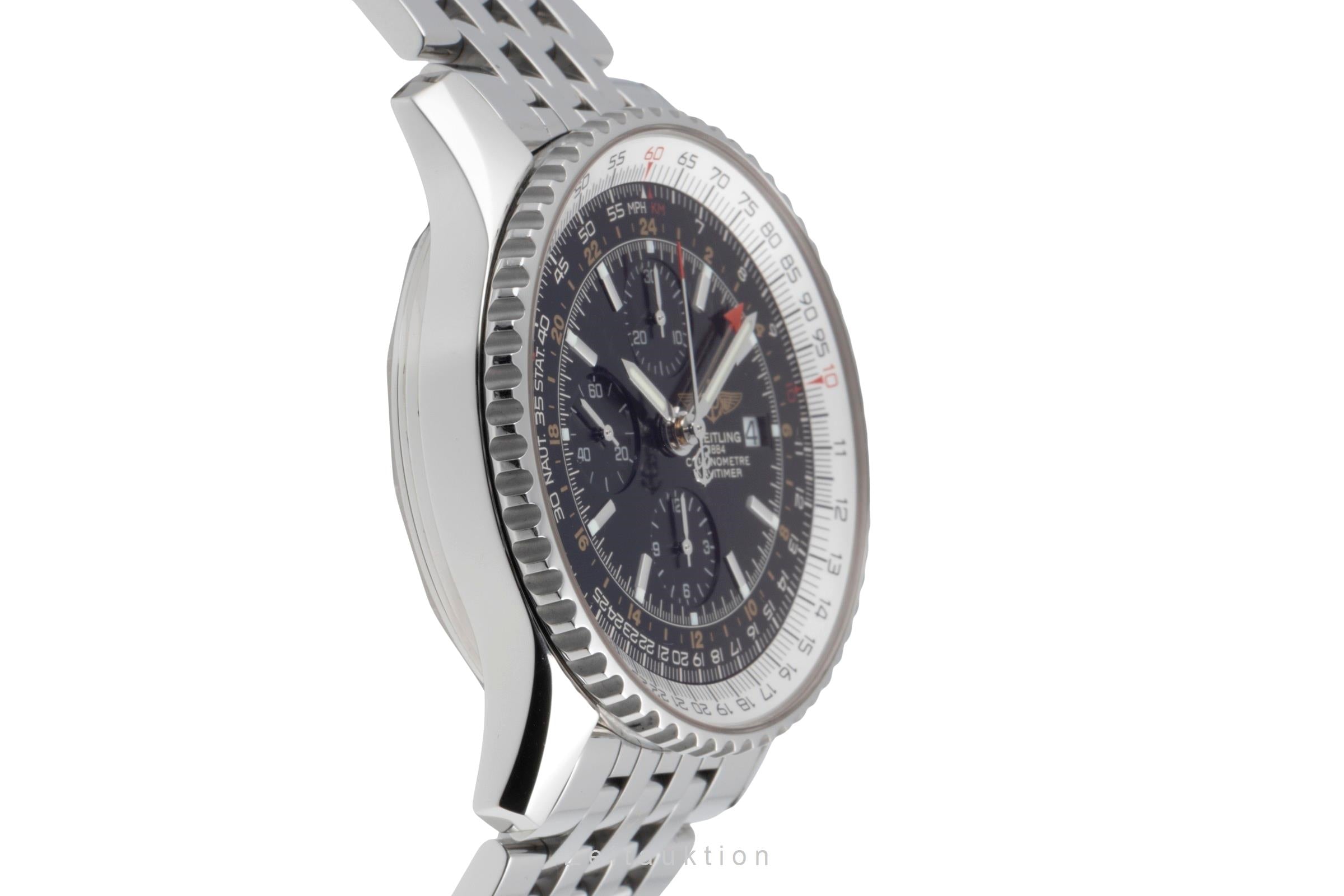 Breitling Navitimer World cronografo acciaio automatismo orologio da uomo A24322 LP: 9850EUR  [2506118]