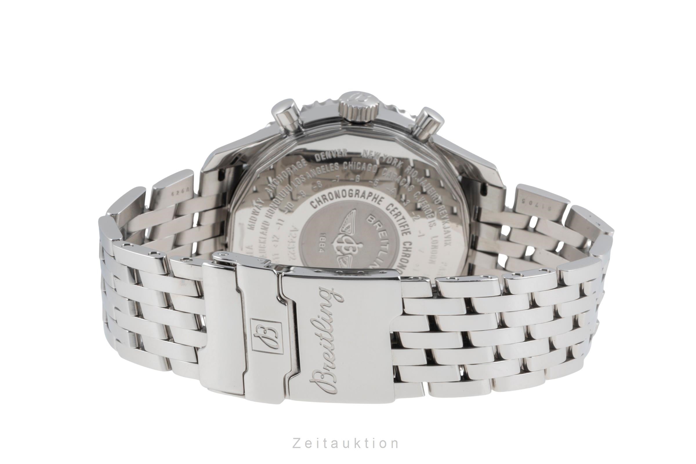 Breitling Navitimer World cronografo acciaio automatismo orologio da uomo A24322 LP: 9850EUR  [2506118]