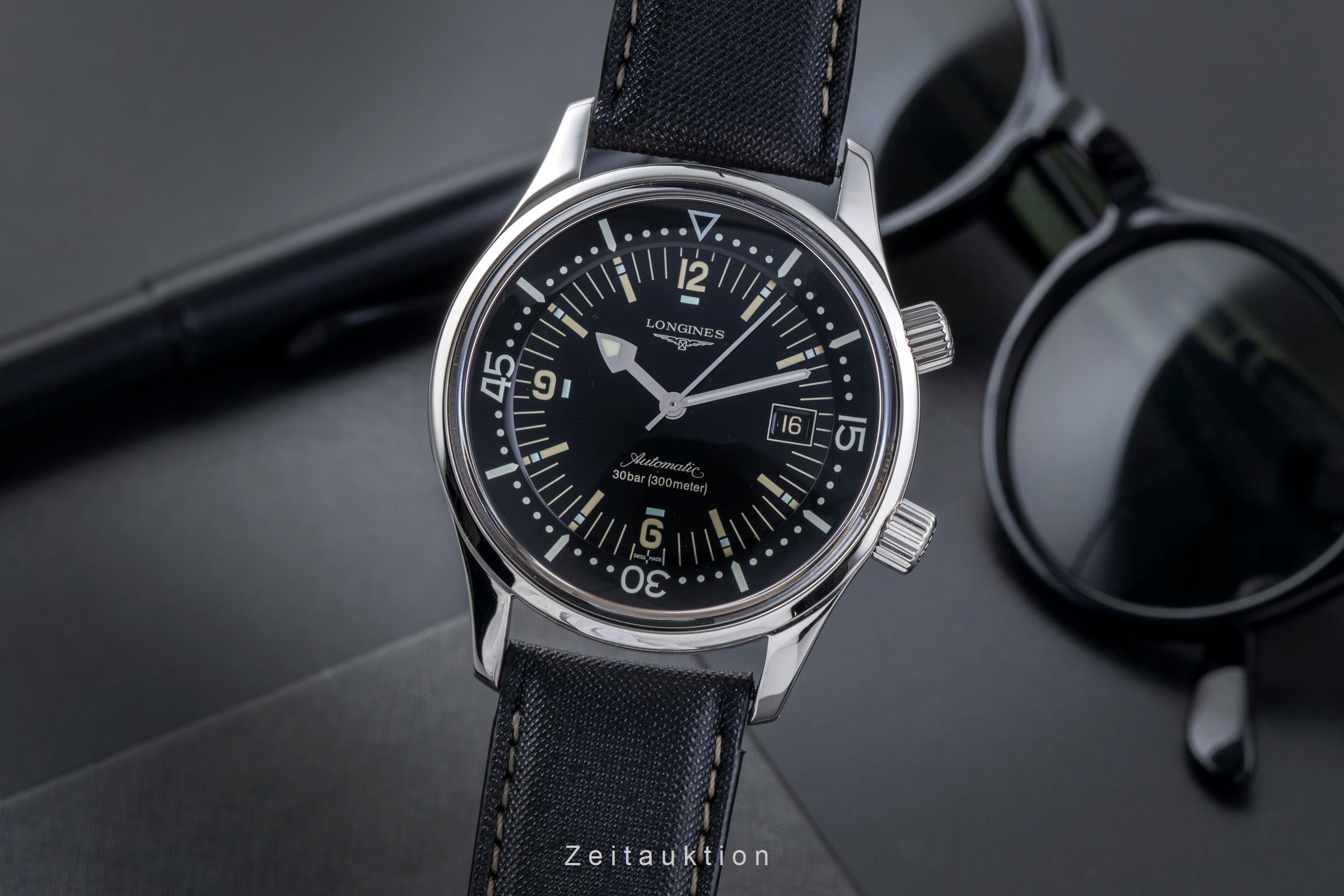 Longines Legend Diver acier automatique montre pour hommes L3.674.4.50.0 LP: 2550EUR  [2506128]