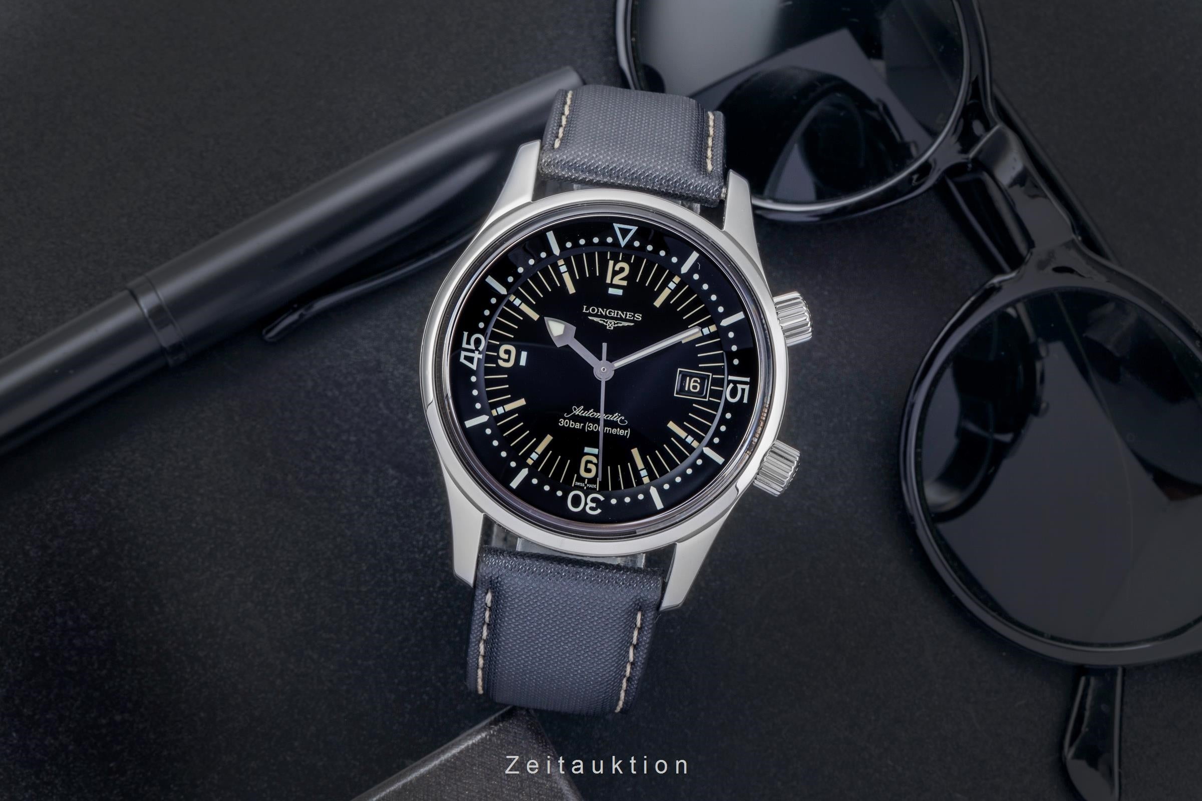 Longines Legend Diver acier automatique montre pour hommes L3.674.4.50.0 LP: 2550EUR  [2506128]