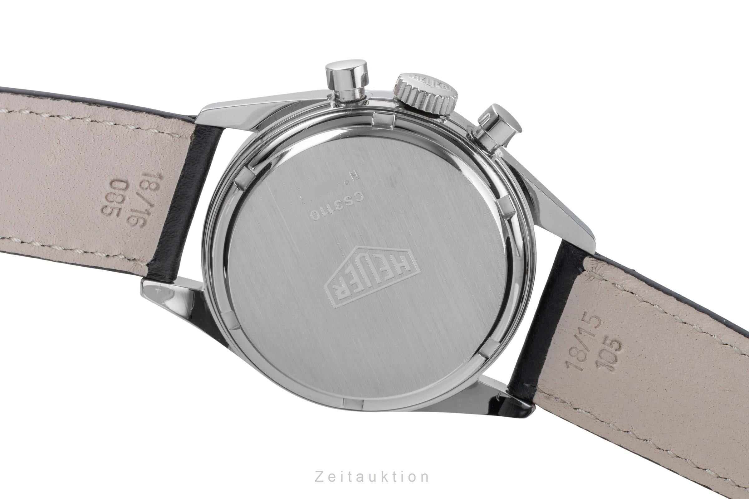 Tag Heuer Carrera chronographe acier à remontage manuel montre pour hommes CS3110.BC0726  [2506141]