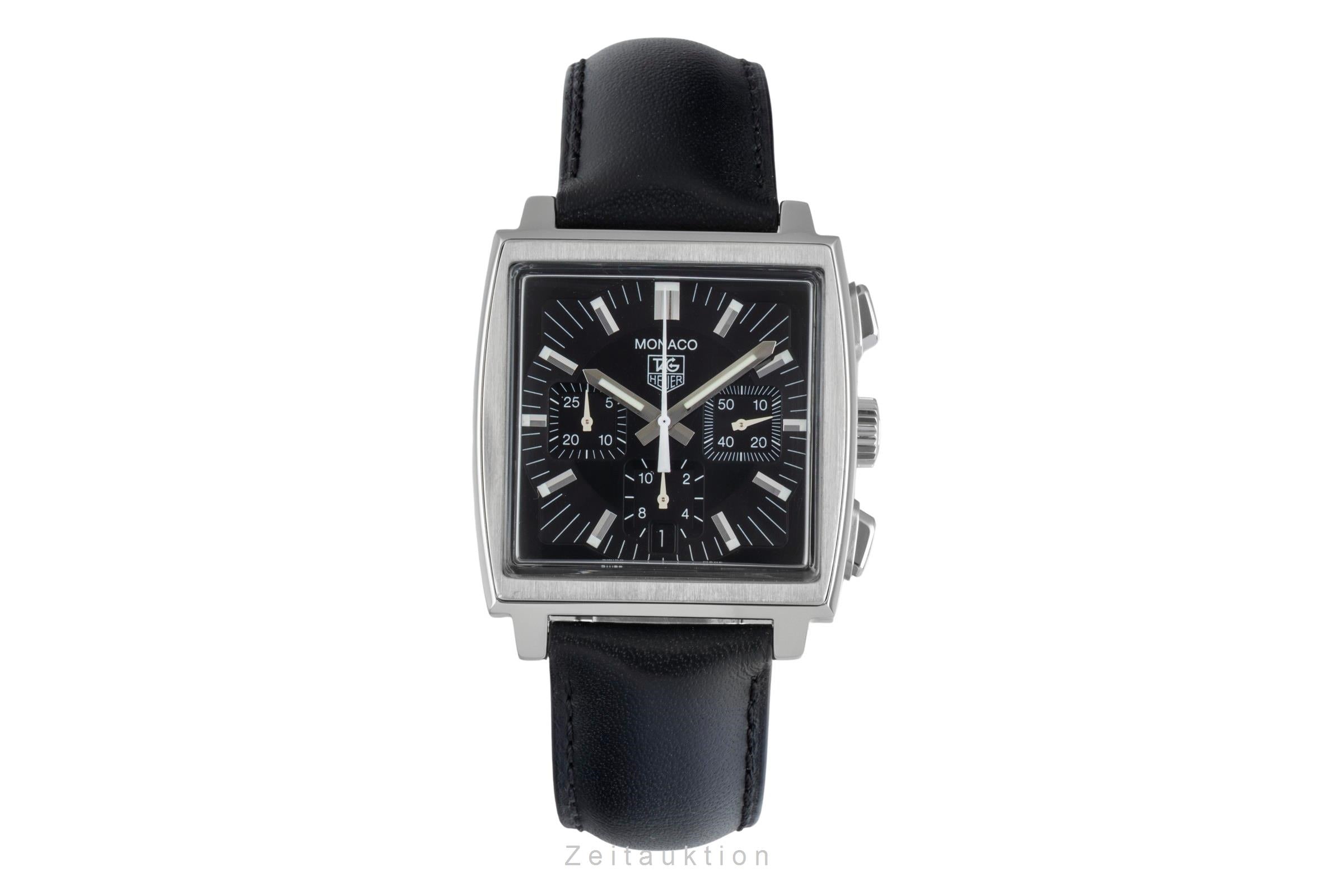 Tag Heuer Monaco Chronograph Stahl Automatik Herrenuhr CW2111-0 Klassiker [2506151]