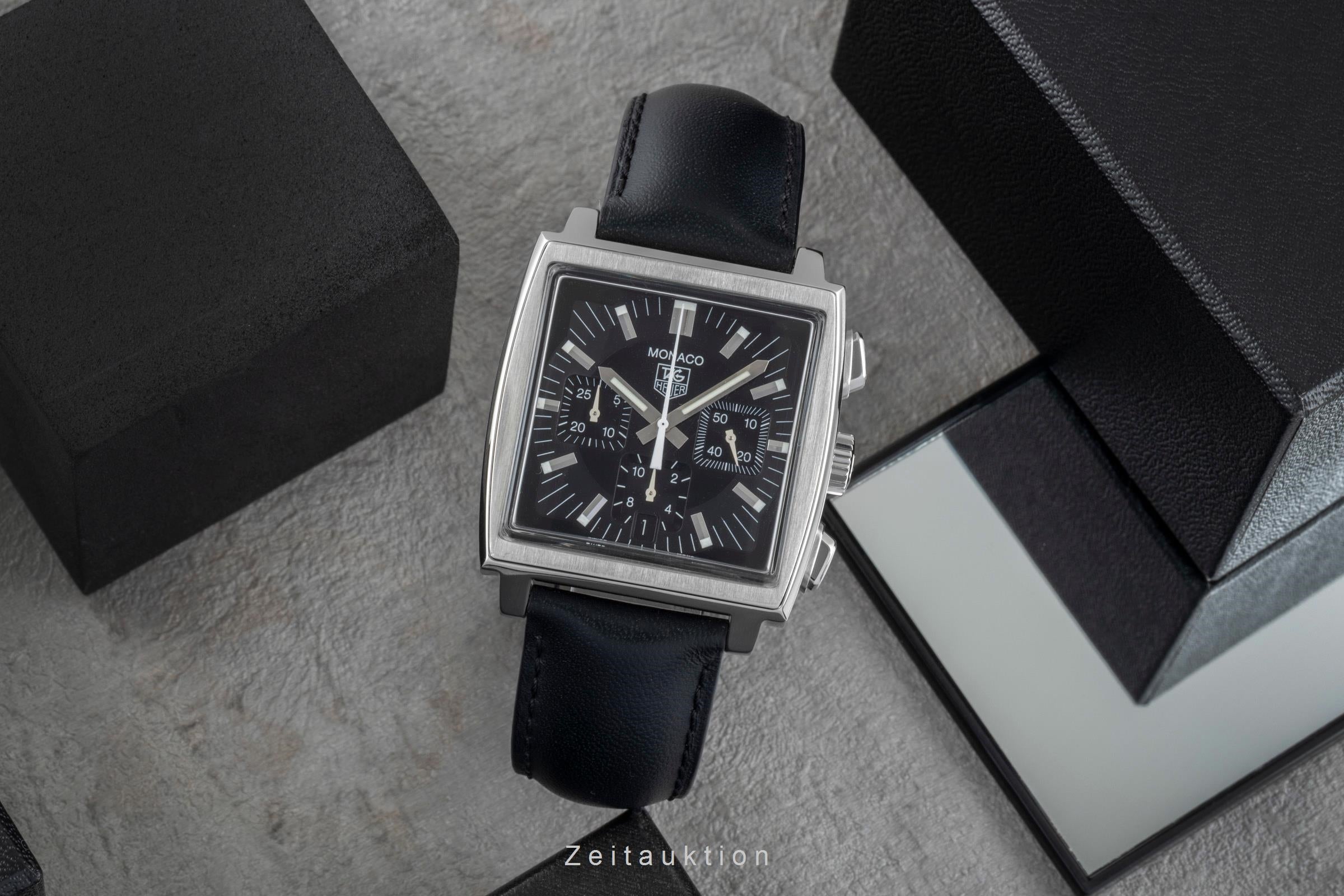 Tag Heuer Monaco Chronograph Stahl Automatik Herrenuhr CW2111-0 Klassiker [2506151]