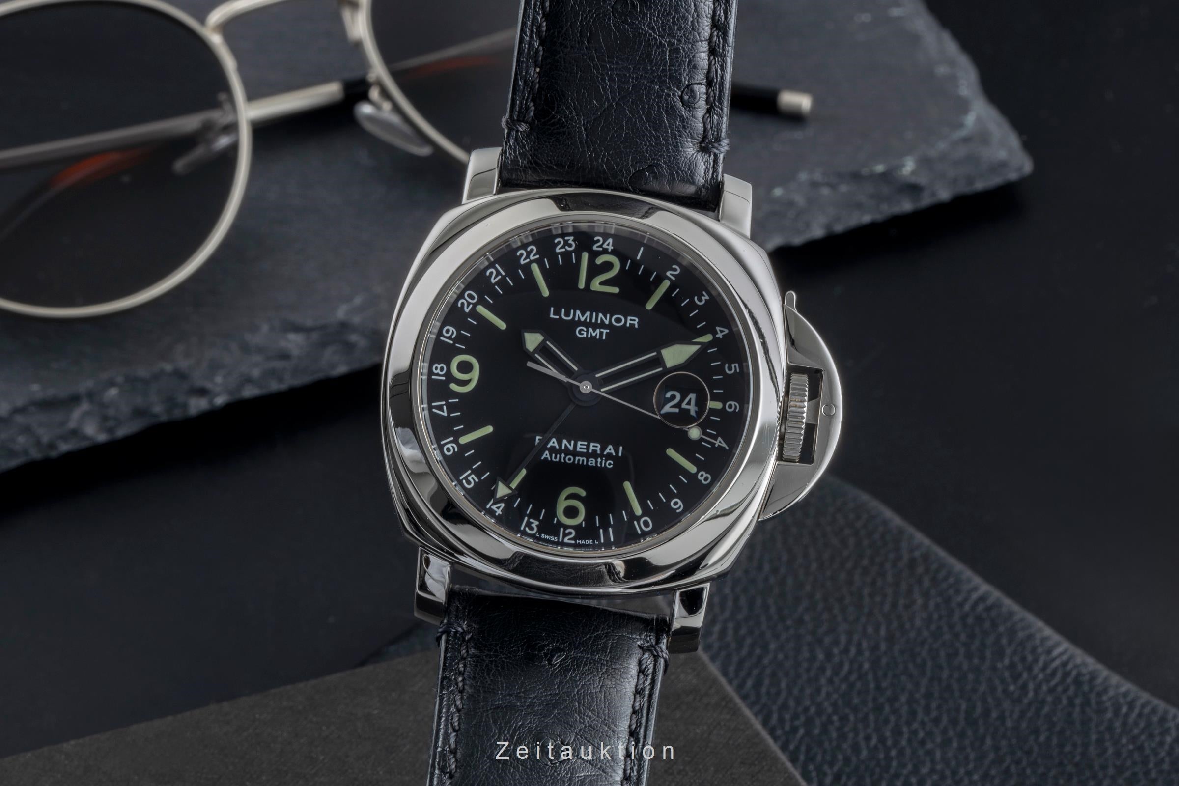 Panerai Luminor GMT acier automatique montre pour hommes PAM00063  [2506177]
