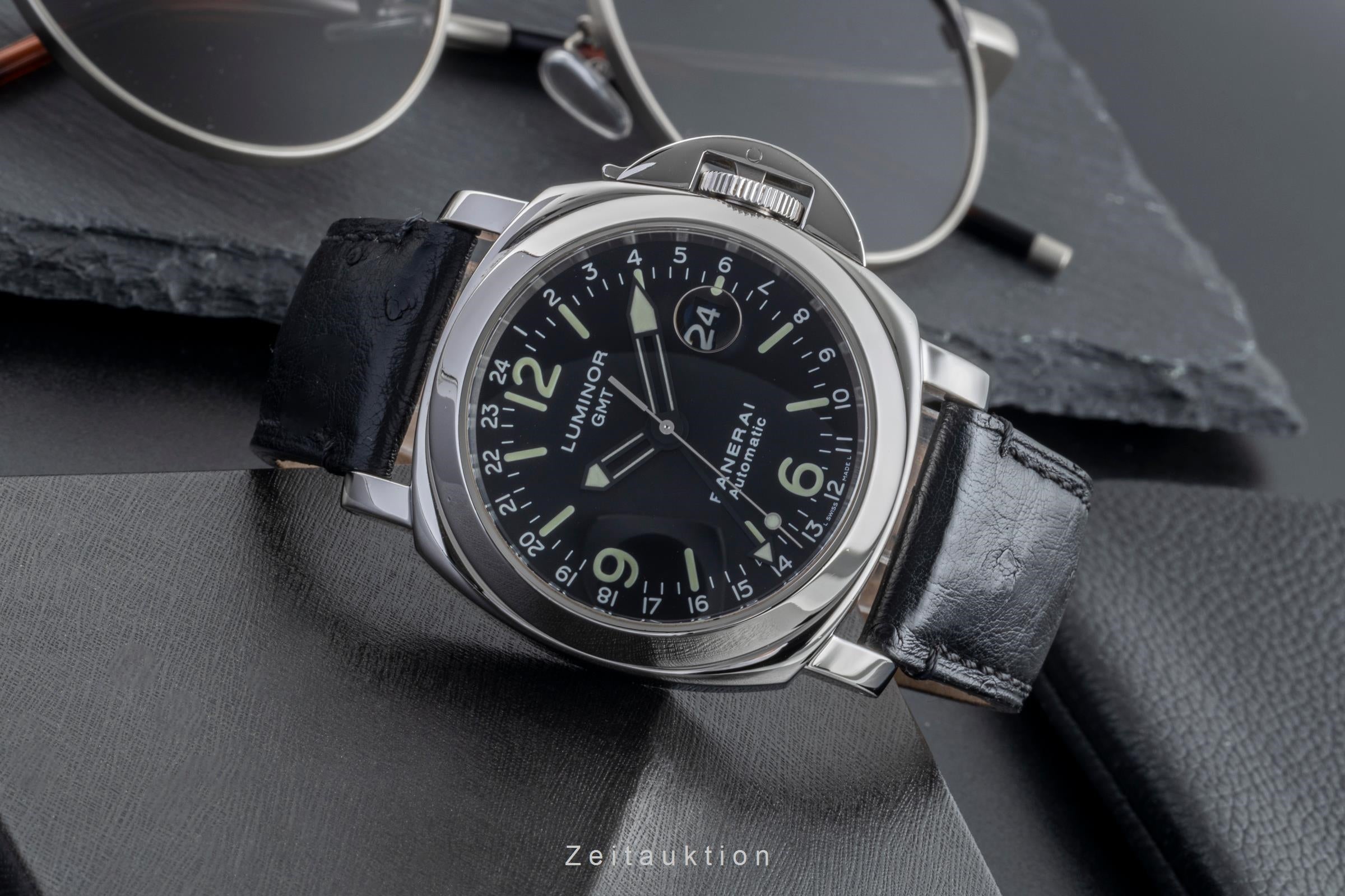 Panerai Luminor GMT acier automatique montre pour hommes PAM00063  [2506177]