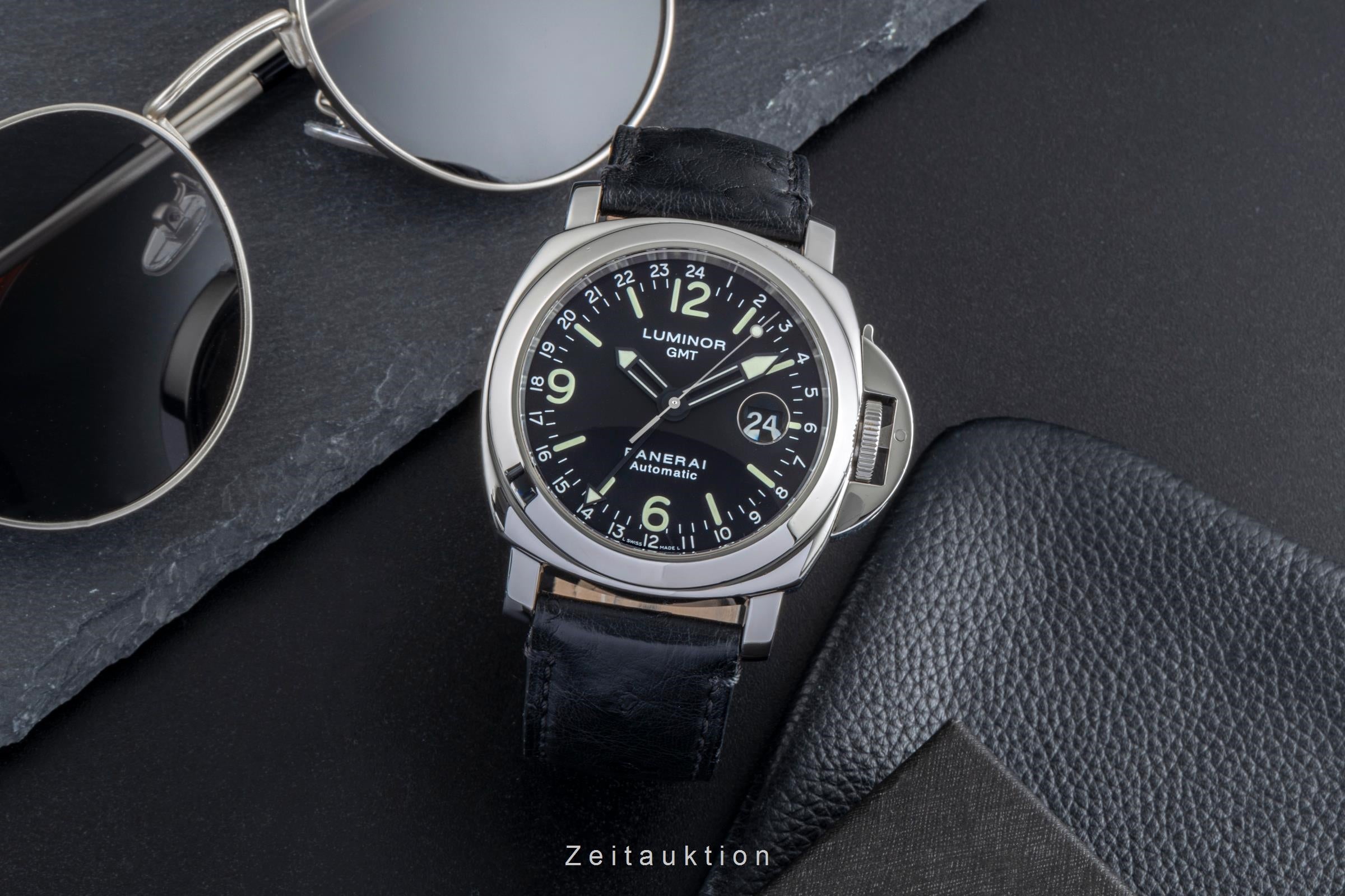 Panerai Luminor GMT acier automatique montre pour hommes PAM00063  [2506177]