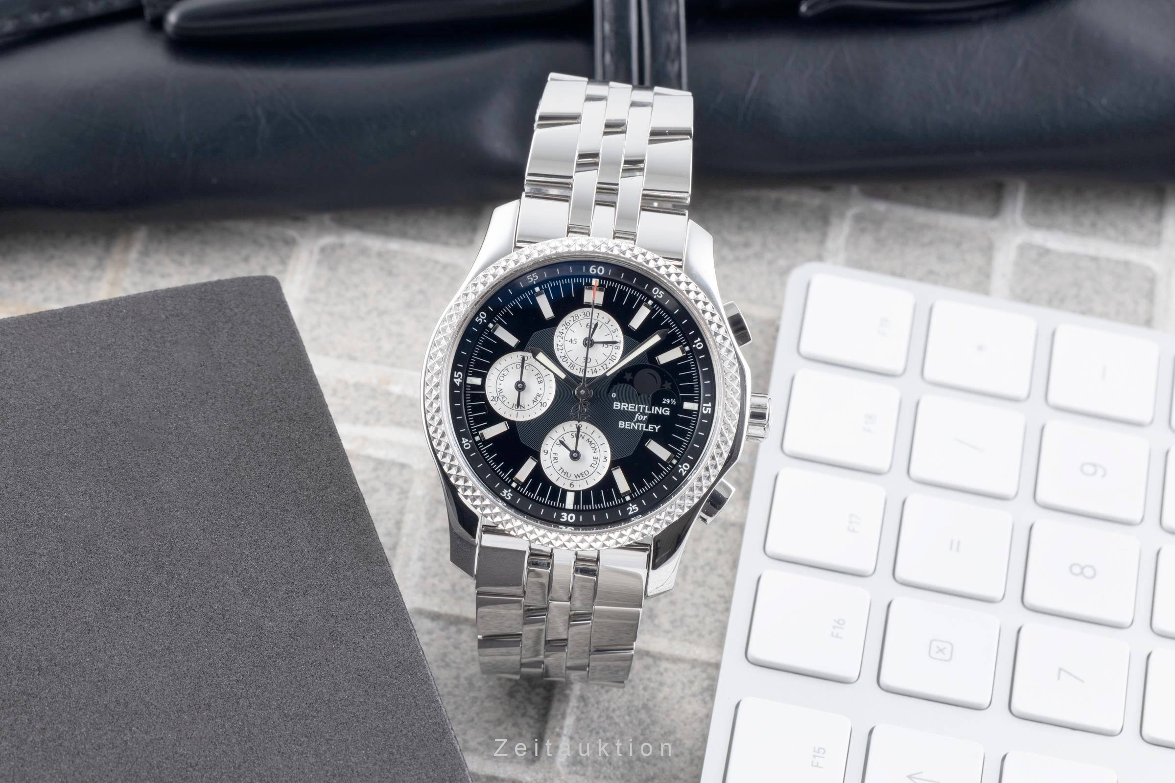 Breitling Bentley Mark VI chronograph steel / platinium automatic men's watch P1936212/B977	  [2506179]