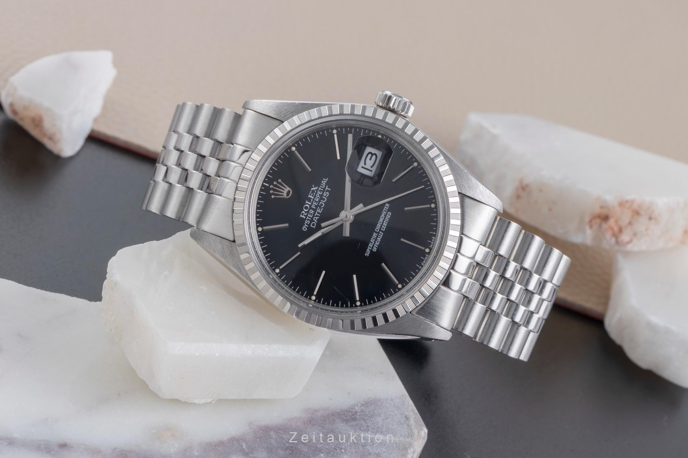 Rolex Datejust 36 Black Dial Edelstahl Automatik Herrenuhr Ref. 16030 Vintage [2506187]