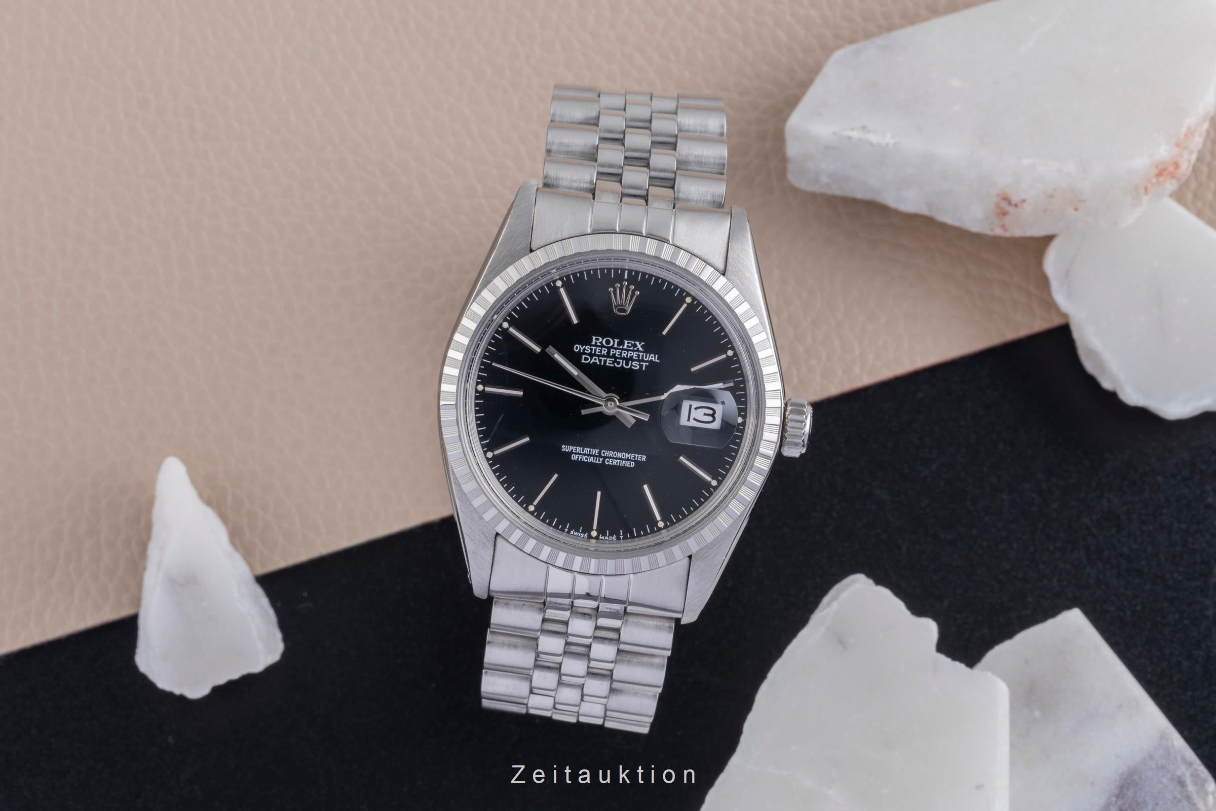 Rolex Datejust 36 Black Dial Edelstahl Automatik Herrenuhr Ref. 16030 Vintage [2506187]