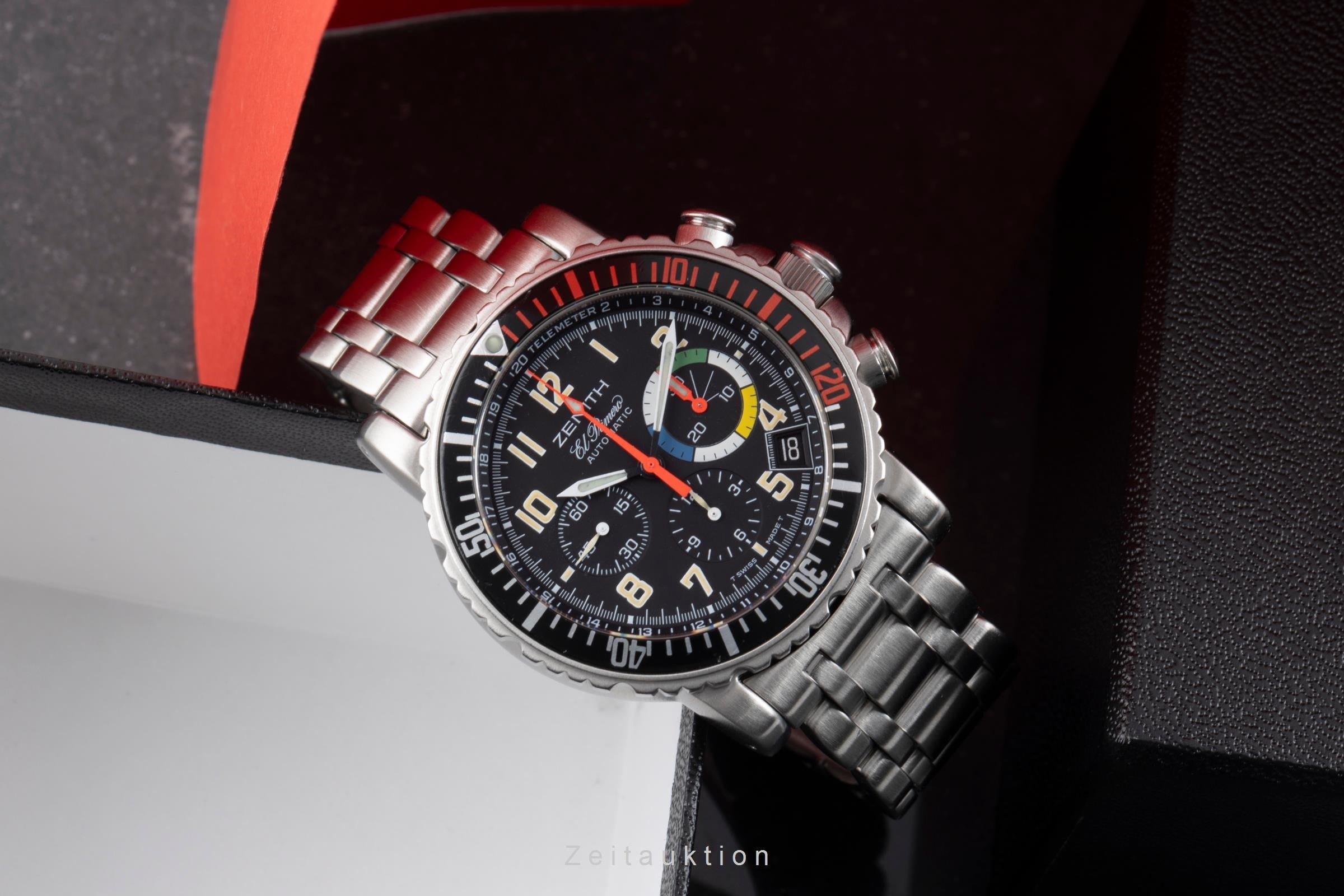 Zenith El Primero chronograph steel automatic Kal. 405 Ref