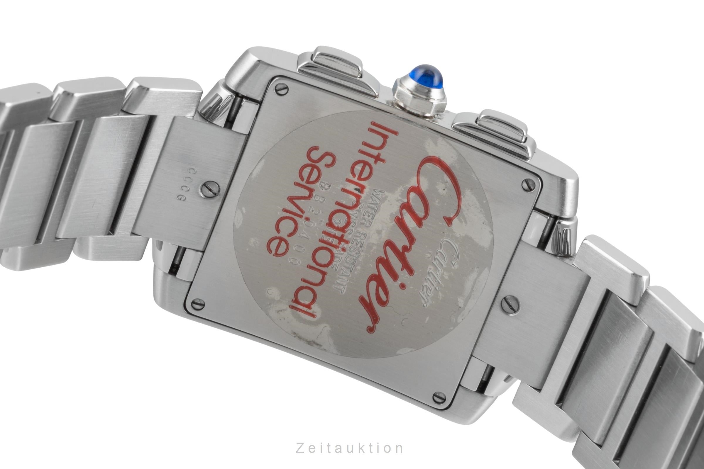 Cartier Tank Francaise chronograph steel quartz Kal. 212P Ref