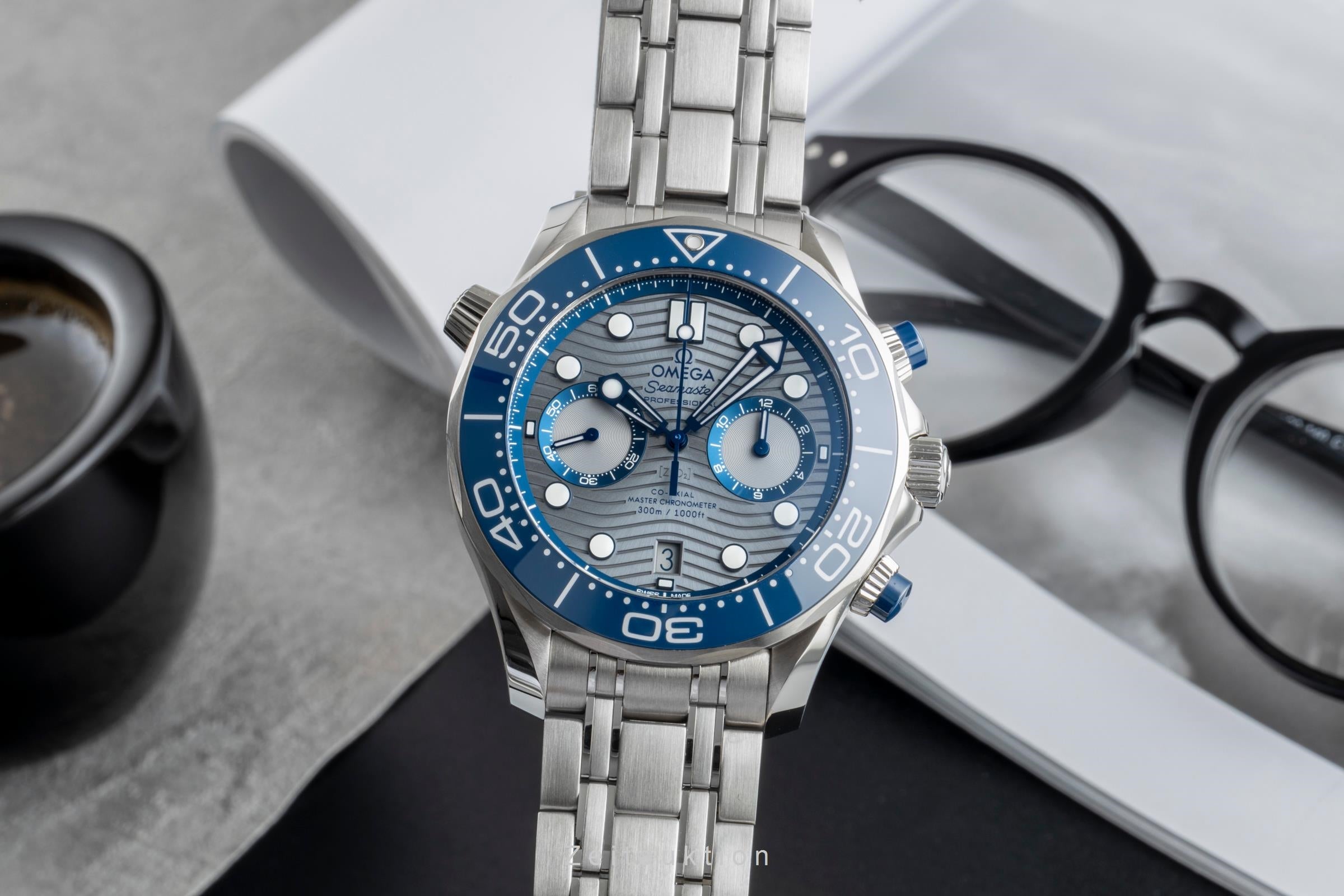 Omega Seamaster chronograph steel automatic men's watch 210.30.44.51.06.001 LP: 9300EUR  [2506203]