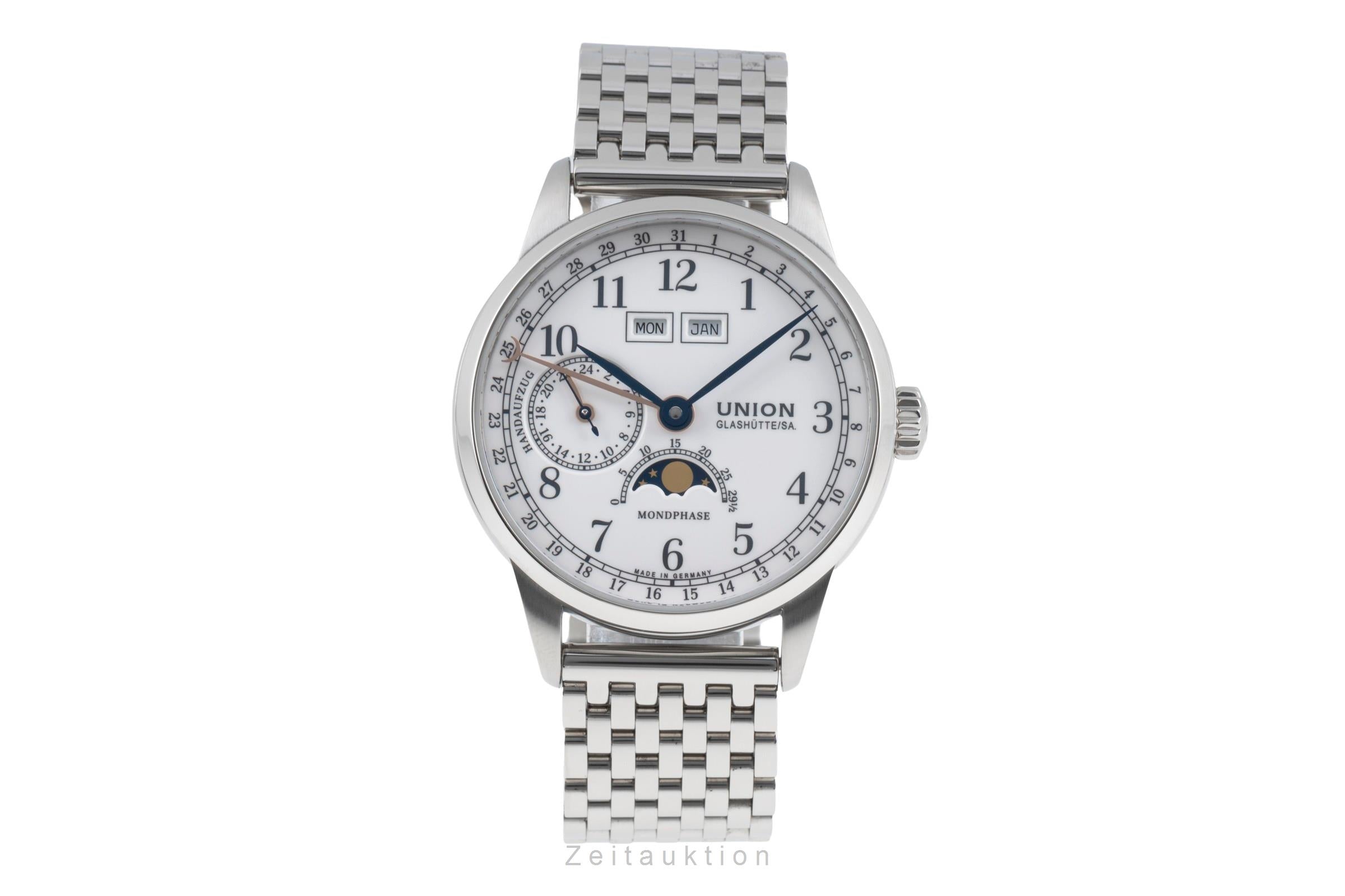 Union Glashütte 1893 acciaio carica manuale orologio da uomo D007.458.11.017.00 LP: 3200EUR  [2506208]