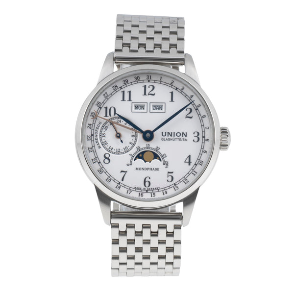 Union Glashütte 1893 acciaio carica manuale orologio da uomo D007.458.11.017.00 LP: 3200EUR  [2506208]