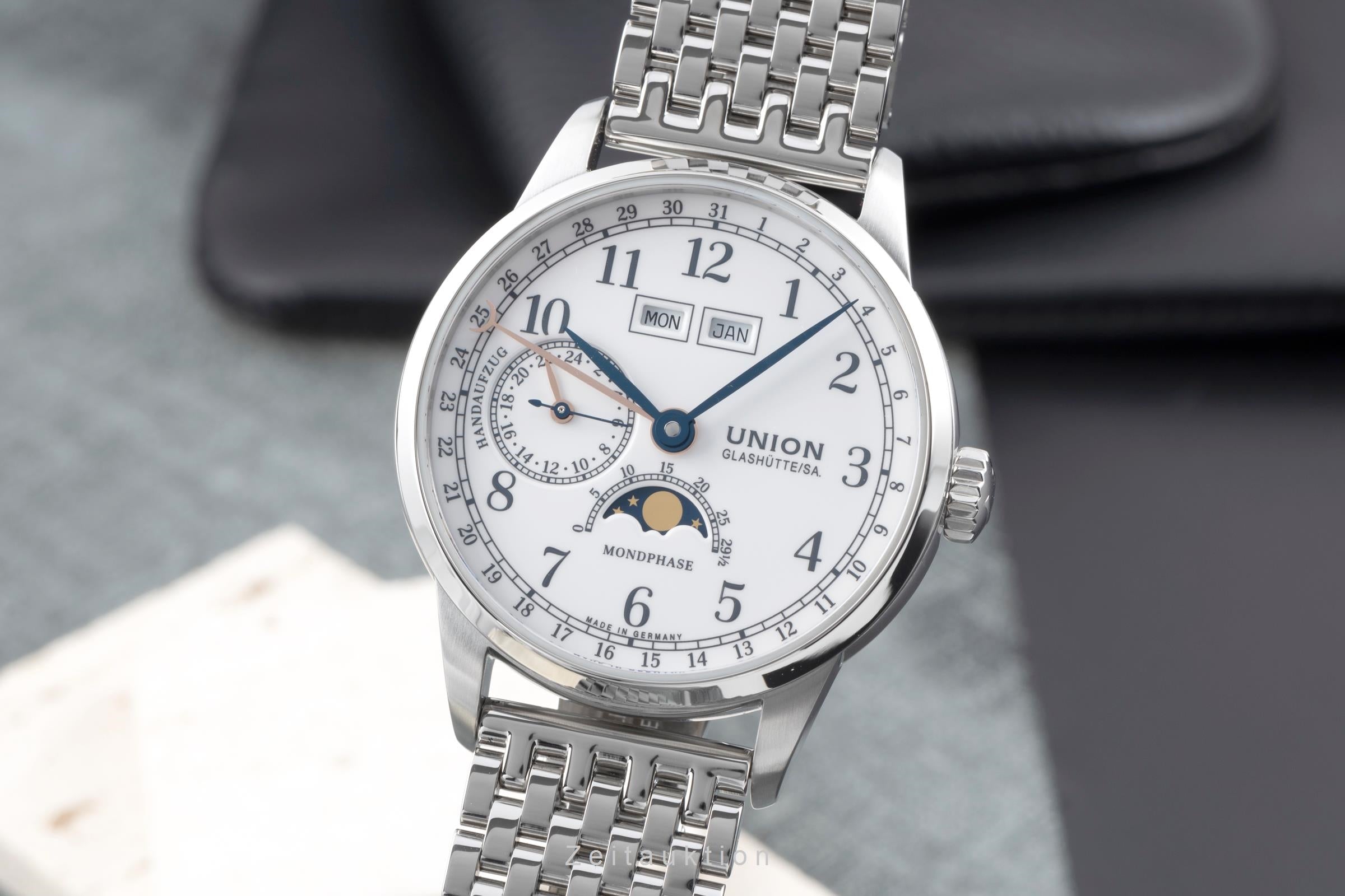 Union Glashütte 1893 steel manual winding men's watch D007.458.11.017.00 LP: 3200EUR  [2506208]