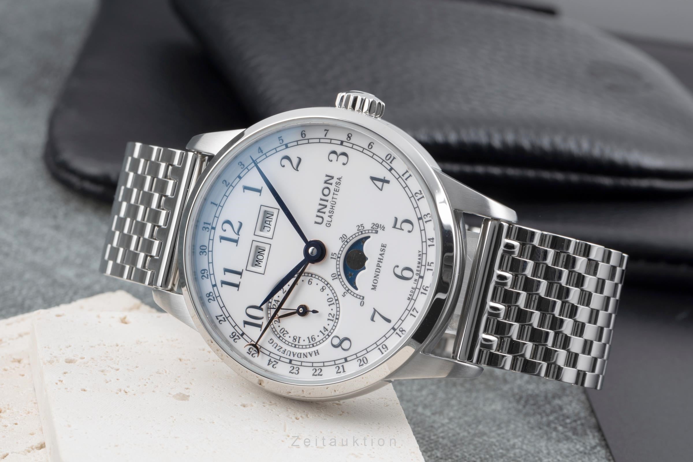 Union Glashütte 1893 acciaio carica manuale orologio da uomo D007.458.11.017.00 LP: 3200EUR  [2506208]