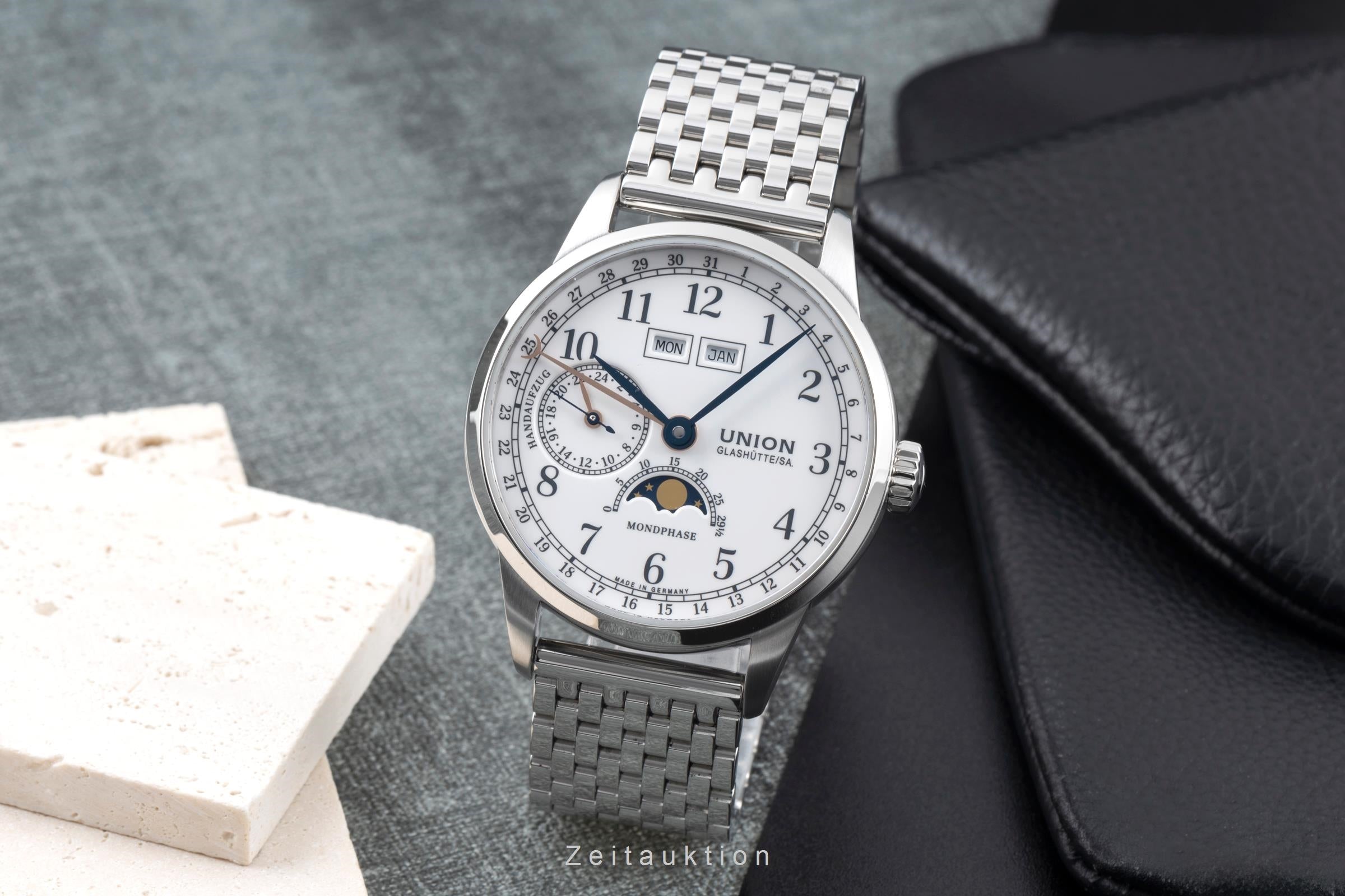 Union Glashütte 1893 acciaio carica manuale orologio da uomo D007.458.11.017.00 LP: 3200EUR  [2506208]