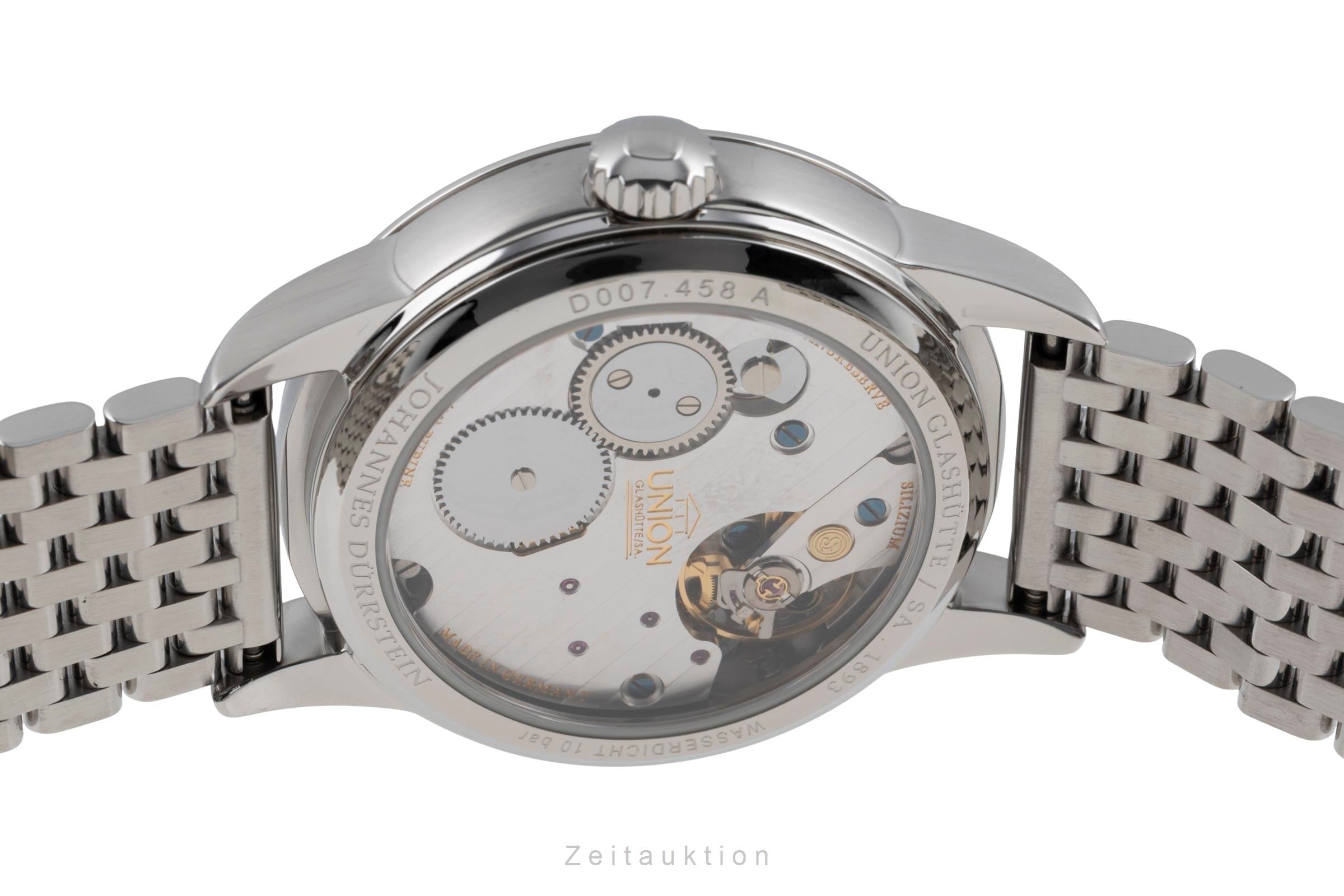 Union Glashütte 1893 acciaio carica manuale orologio da uomo D007.458.11.017.00 LP: 3200EUR  [2506208]