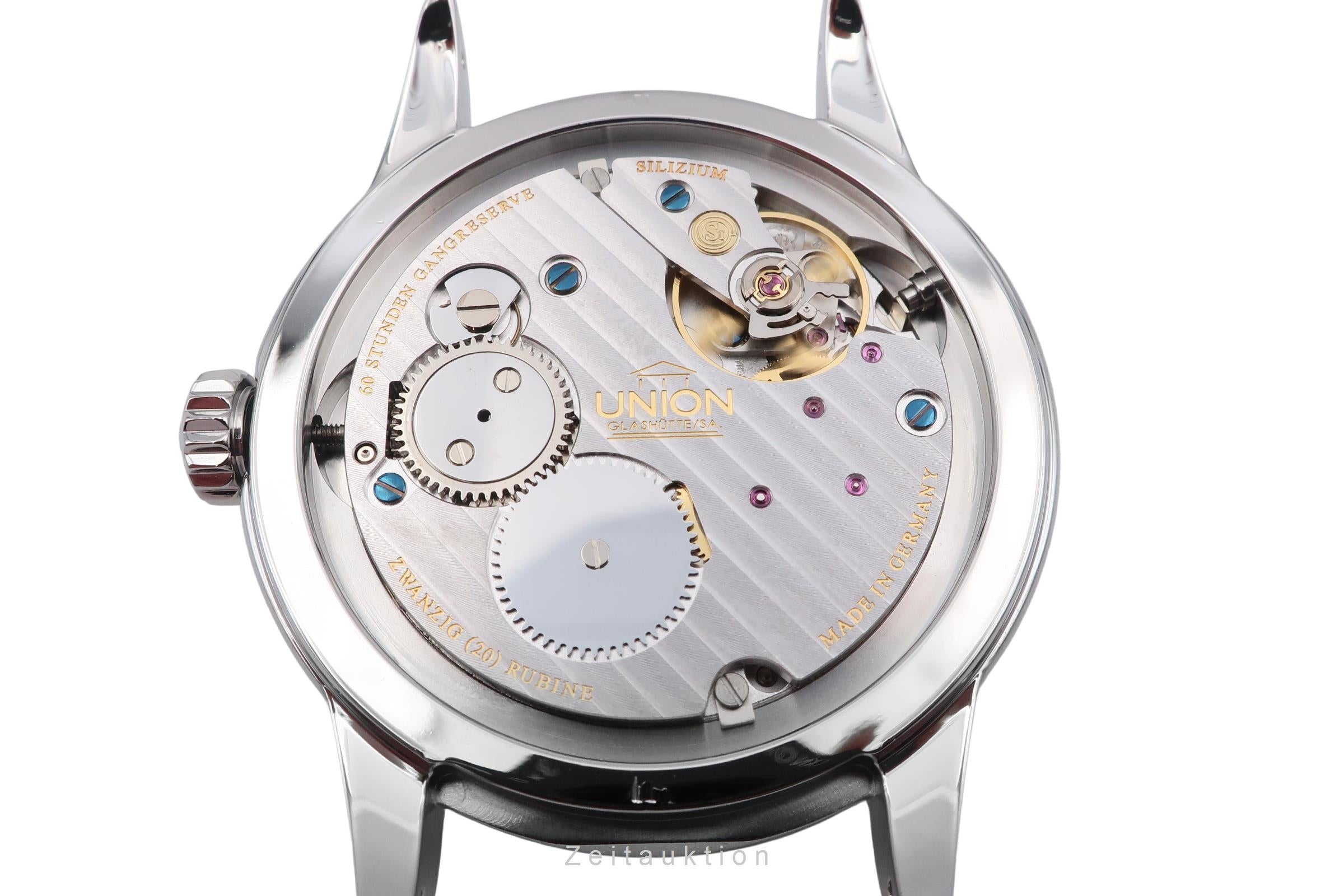 Union Glashütte 1893 acciaio carica manuale orologio da uomo D007.458.11.017.00 LP: 3200EUR  [2506208]