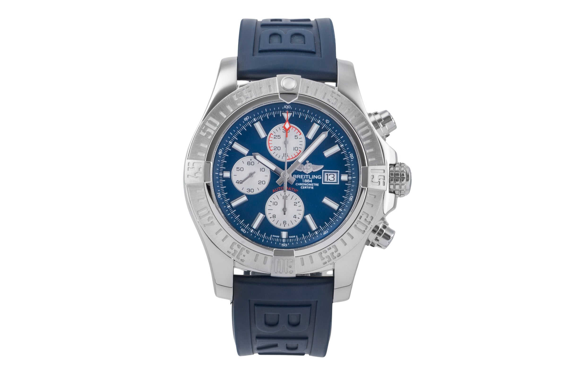 Breitling Avenger II chronographe acier automatique montre pour hommes A13371  [2506209]
