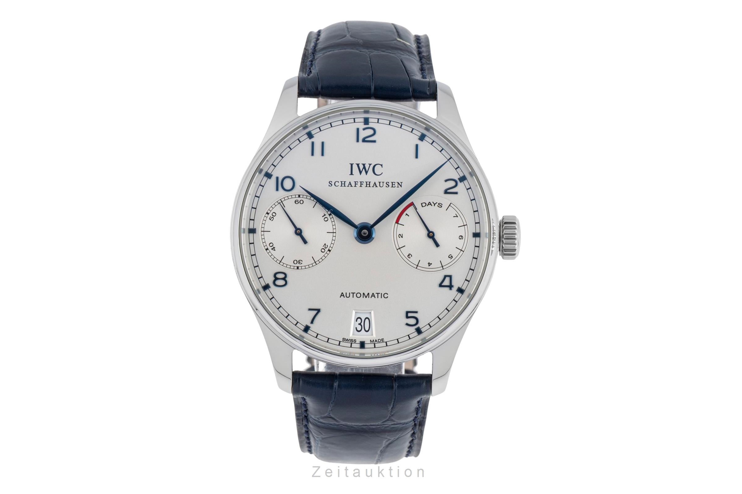 IWC Portugieser acier automatique montre pour hommes IW500107 LP: 14000EUR  [2506210]