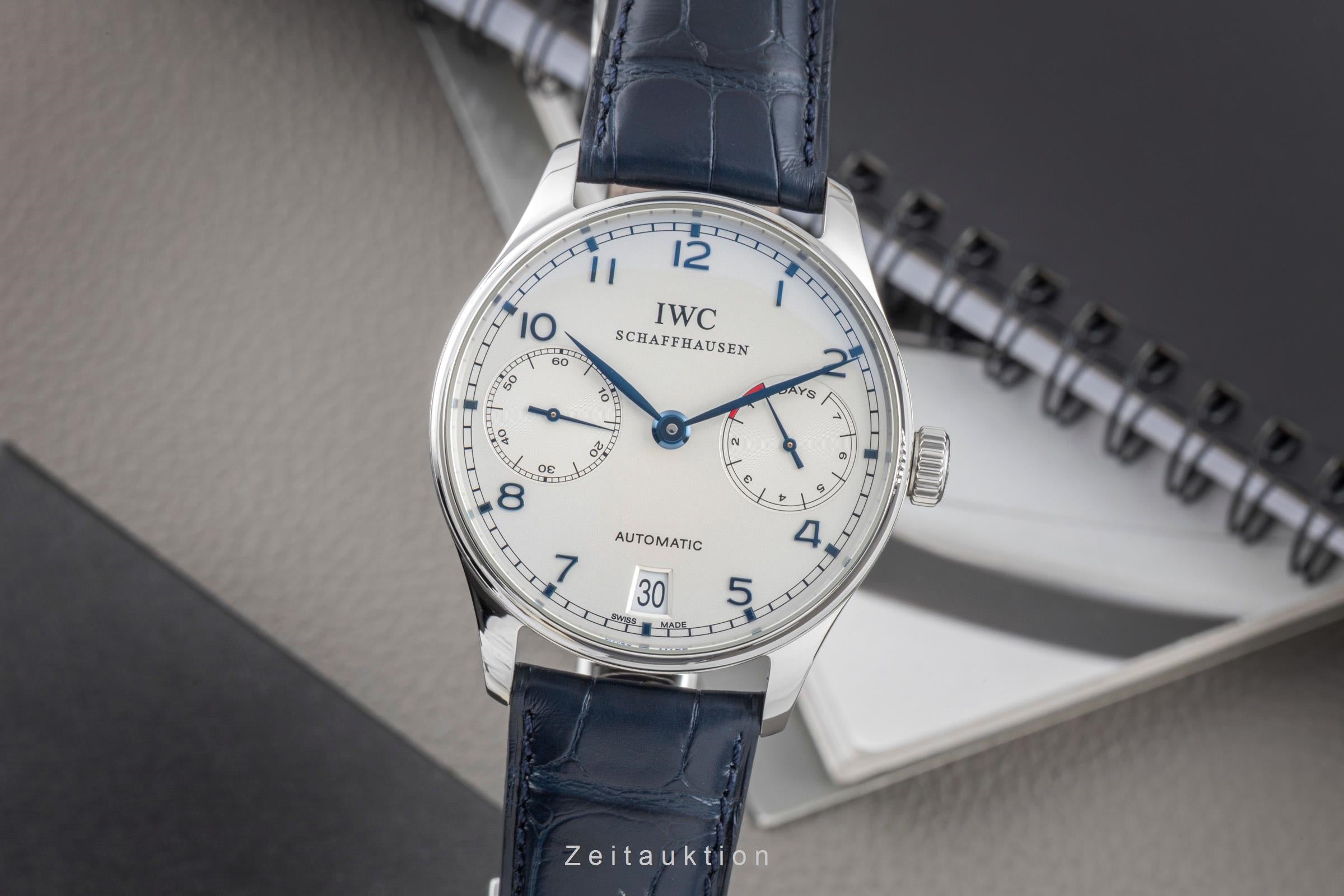 IWC Portugieser acier automatique montre pour hommes IW500107 LP: 14000EUR  [2506210]