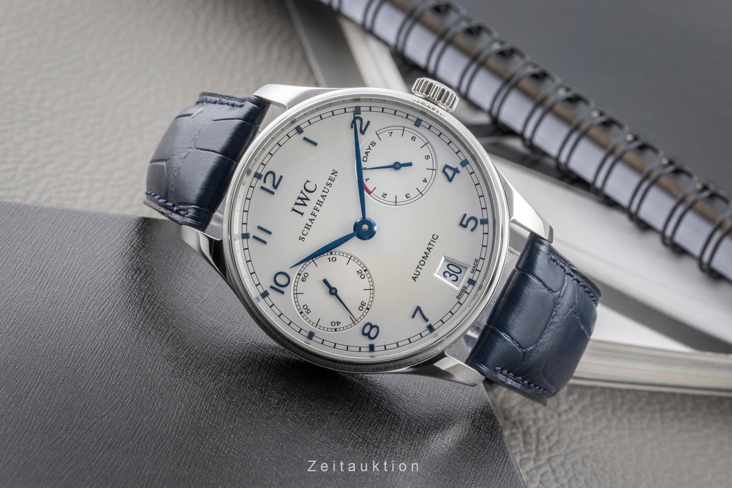 IWC Portugieser acier automatique montre pour hommes IW500107 LP: 14000EUR  [2506210]