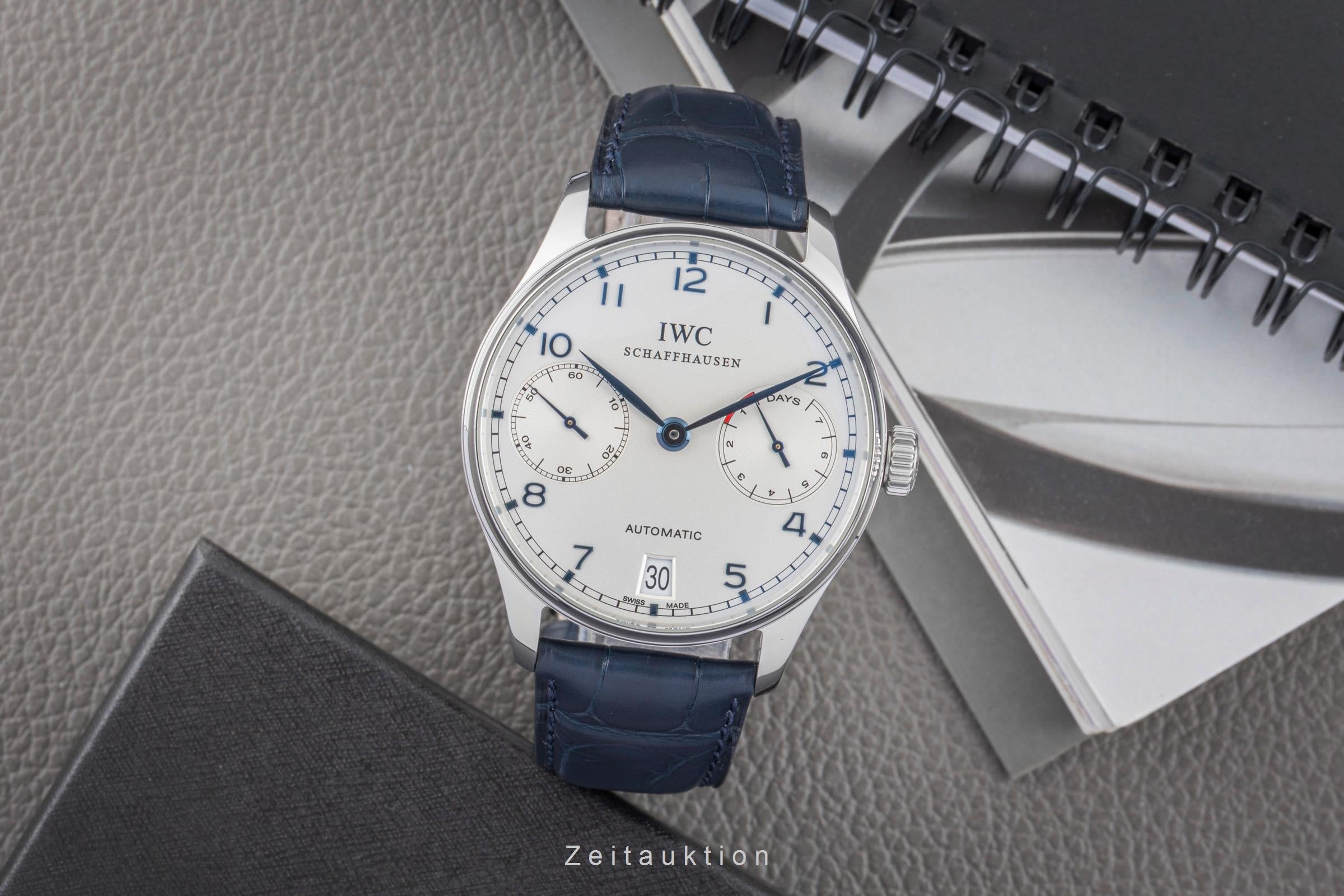 IWC Portugieser acier automatique montre pour hommes IW500107 LP: 14000EUR  [2506210]