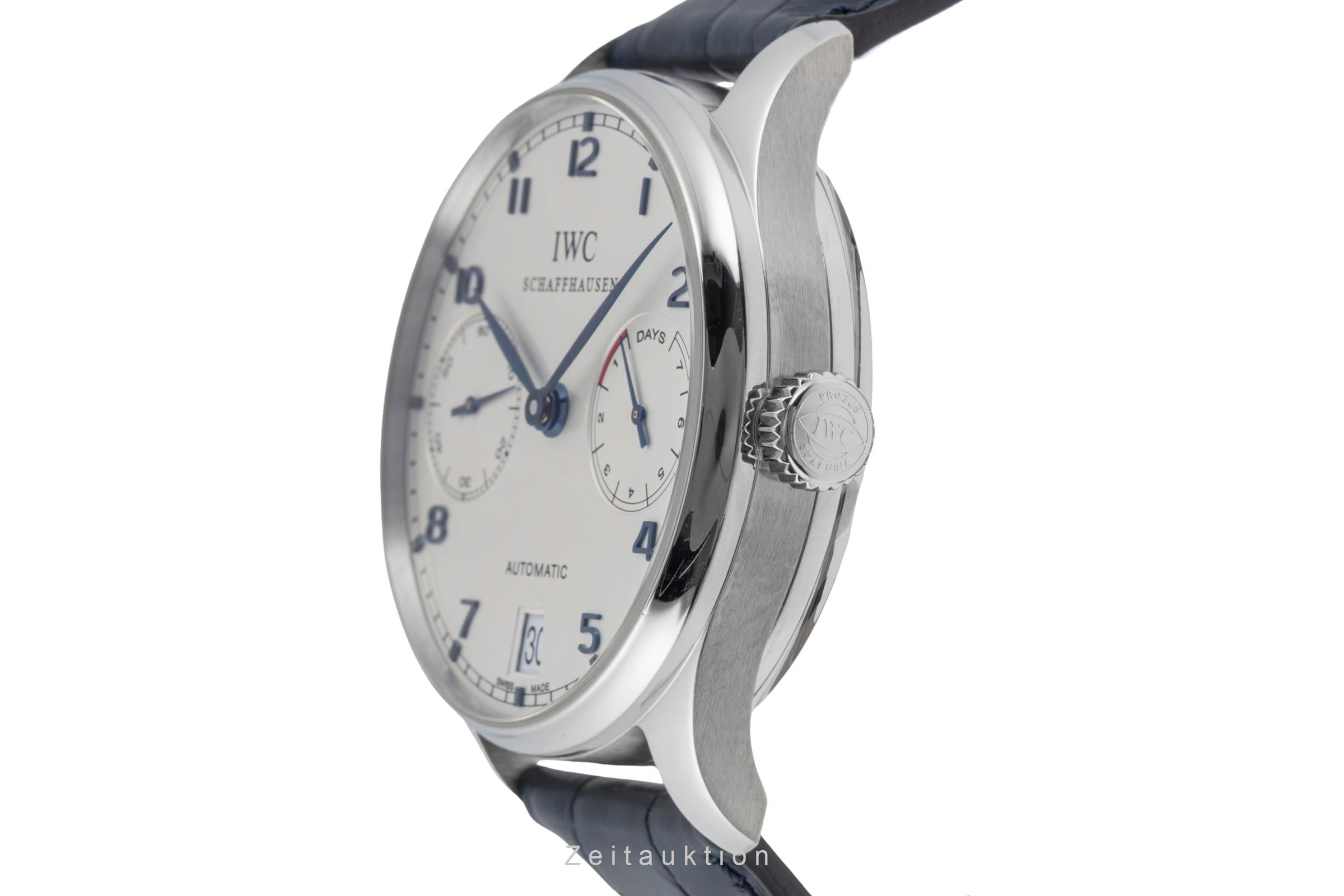IWC Portugieser acier automatique montre pour hommes IW500107 LP: 14000EUR  [2506210]