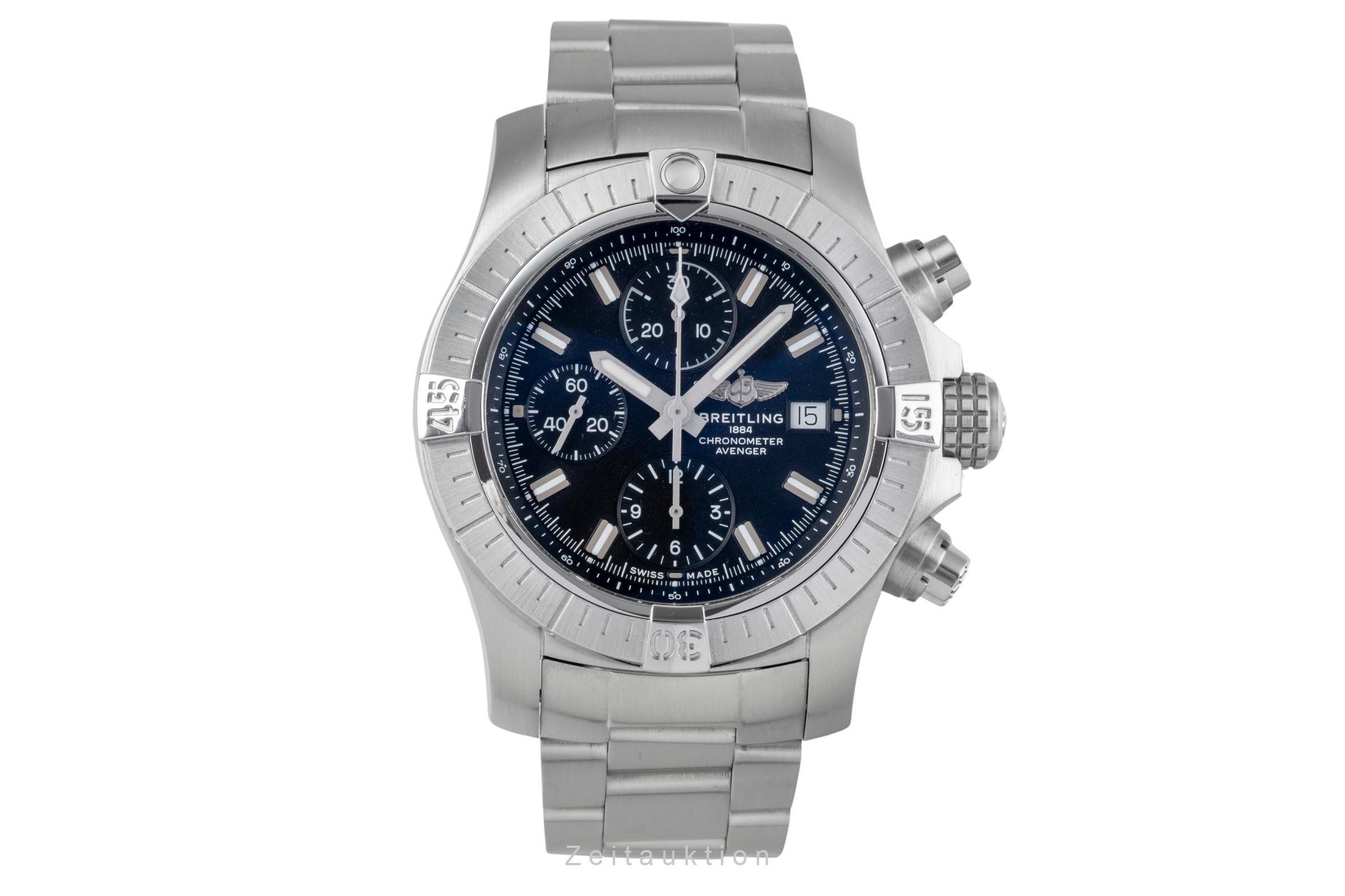 Breitling Avenger chronographe acier automatique montre pour hommes A13385 LP: 7200EUR  [2506217]