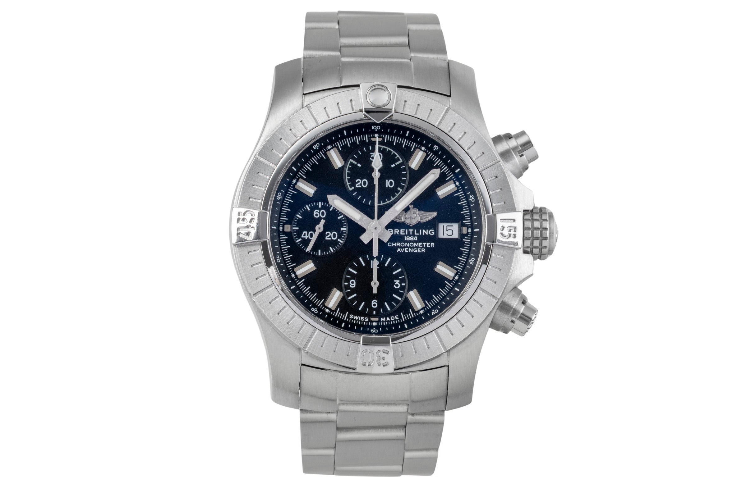 Breitling Avenger chronographe acier automatique montre pour hommes A13385 LP: 7200EUR  [2506217]