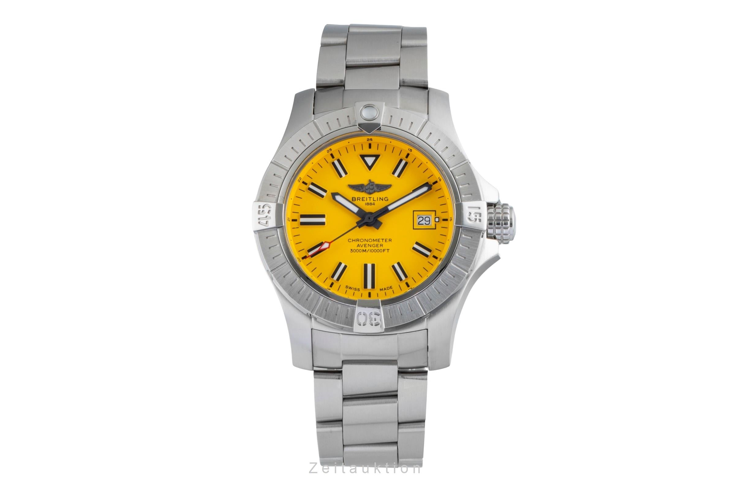 Breitling Avenger Seawolf Yellow Stahl Automatik Herrenuhr Ref A17319101I1A1 B&P [2506229]