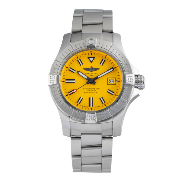 Breitling Avenger Seawolf Yellow Stahl Automatik Herrenuhr Ref A17319101I1A1 B&P [2506229]