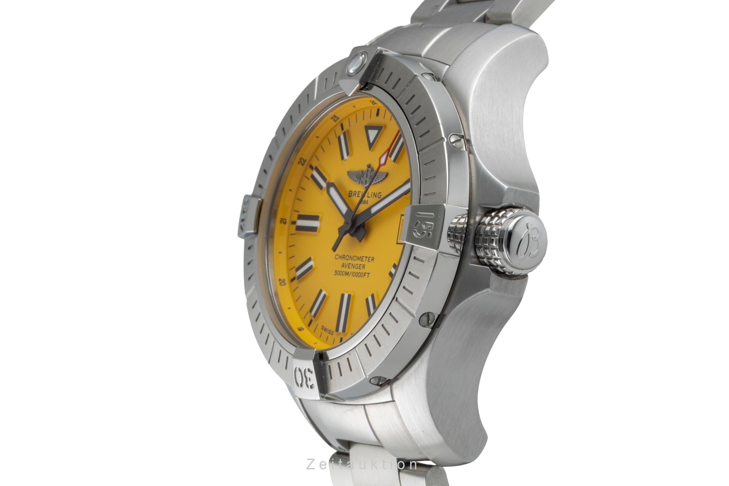 Breitling Avenger Seawolf Yellow Stahl Automatik Herrenuhr Ref A17319101I1A1 B&P [2506229]