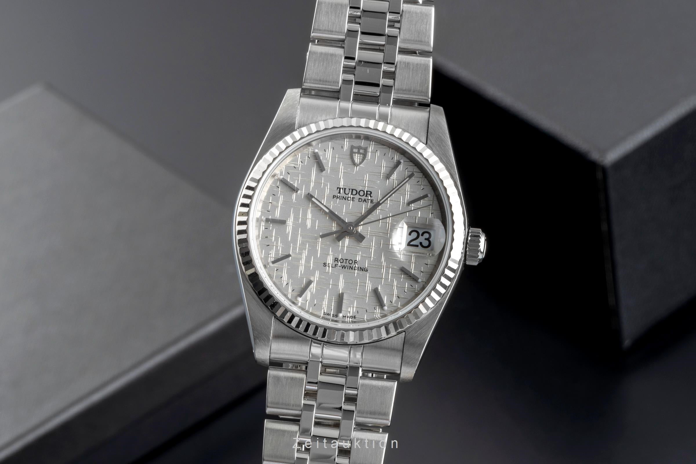 Tudor Prince Date acier / or blanc automatique montre pour hommes 74034  [2506235]