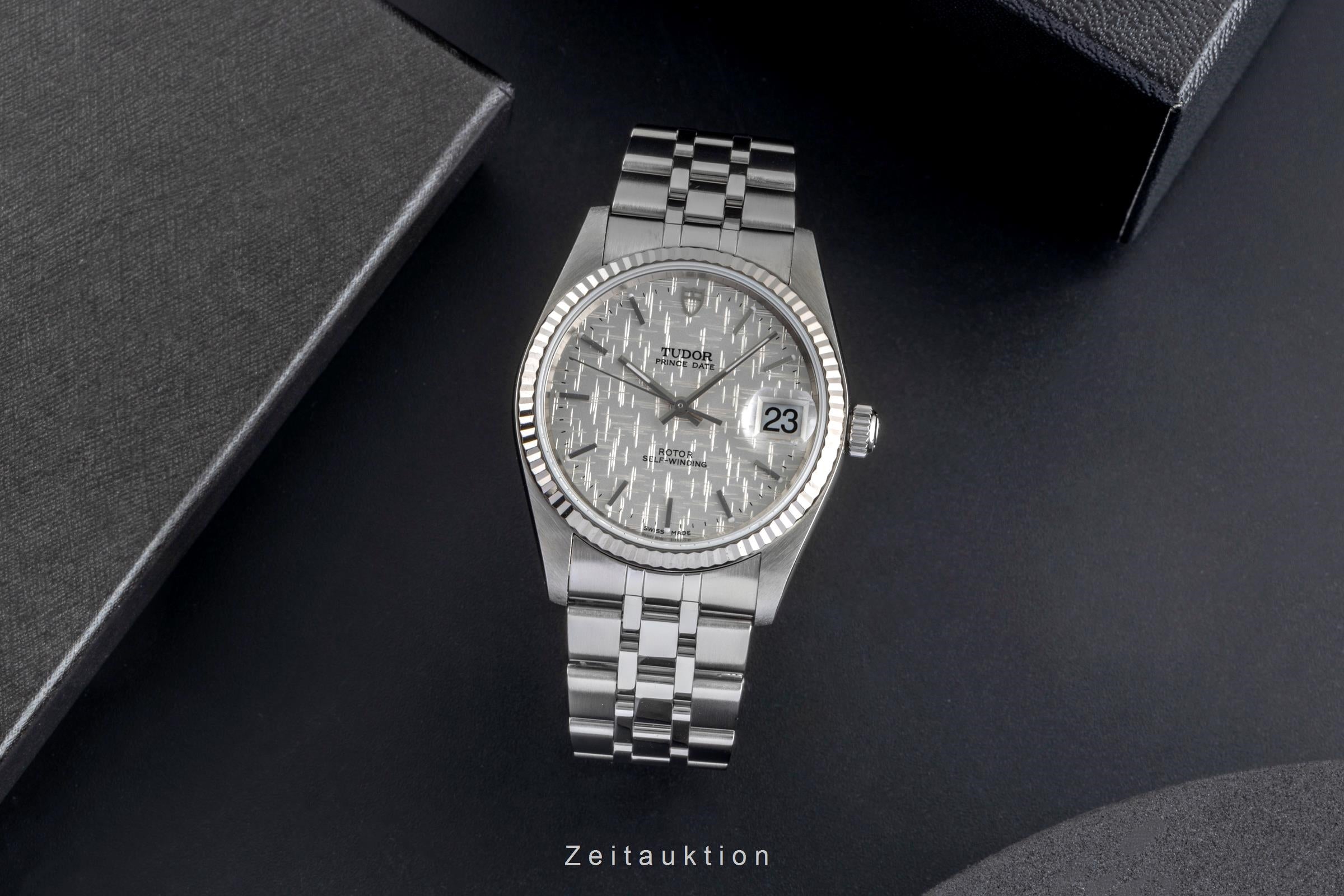 Tudor Prince Date acier / or blanc automatique montre pour hommes 74034  [2506235]